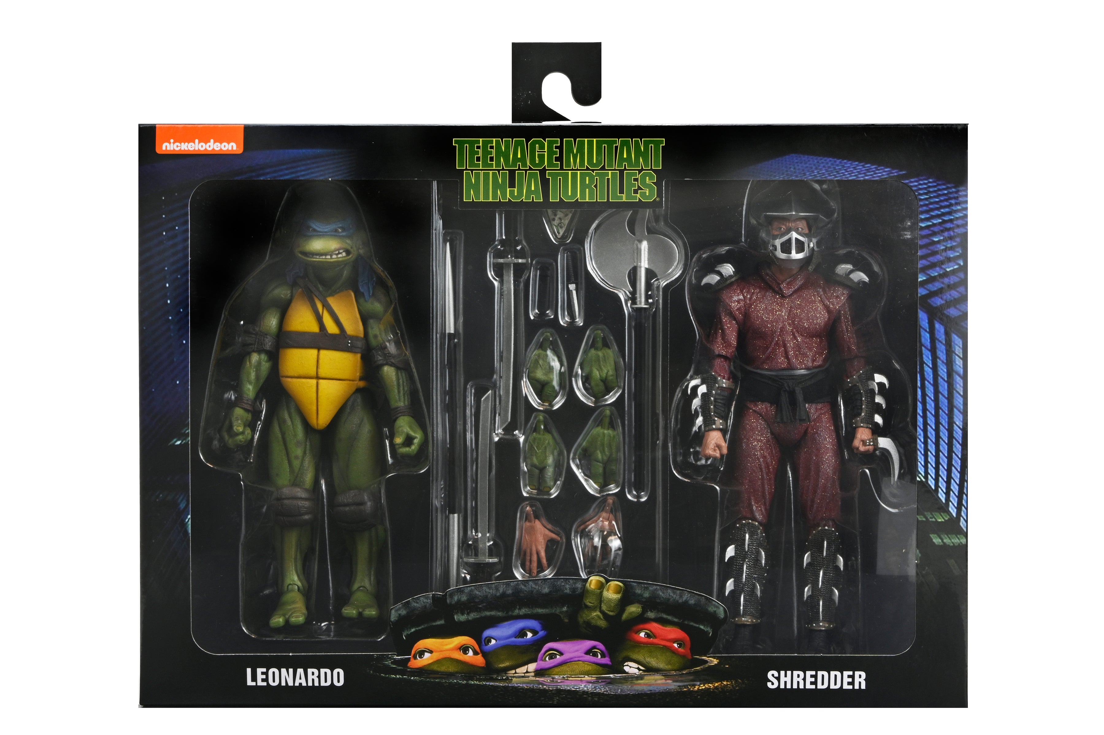 Teenage Mutant Ninja Turtles (1990 Movie) - Rooftop Battle Leonardo vs. Shredder 7" Scale Action Figure (2-Pack)