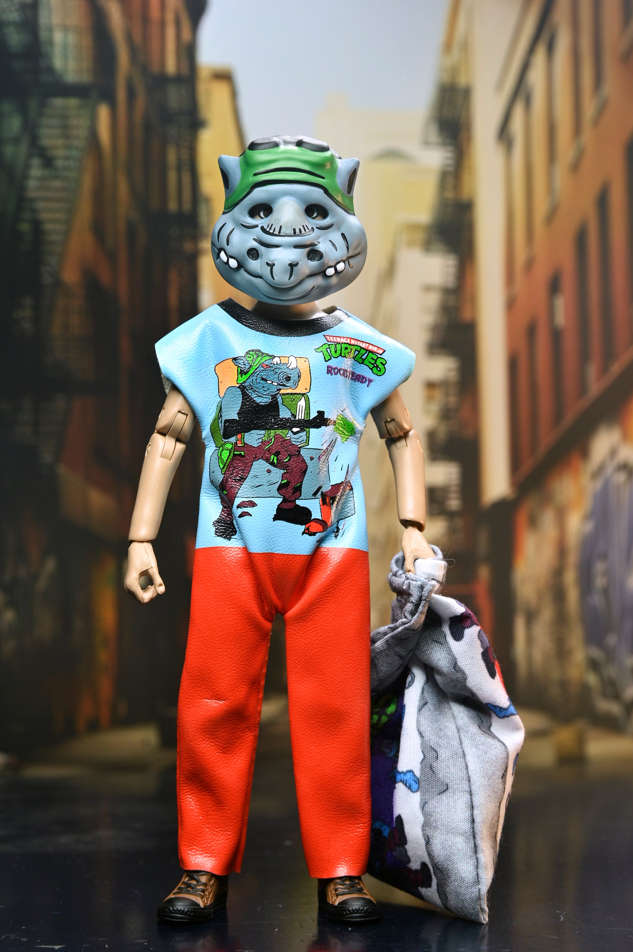 Teenage Mutant Ninja Turtles (1987 Cartoon) x Ben Cooper Costume Kids Collection - Rocksteady 6" Costumed Action Figure (Series 11) - NECA