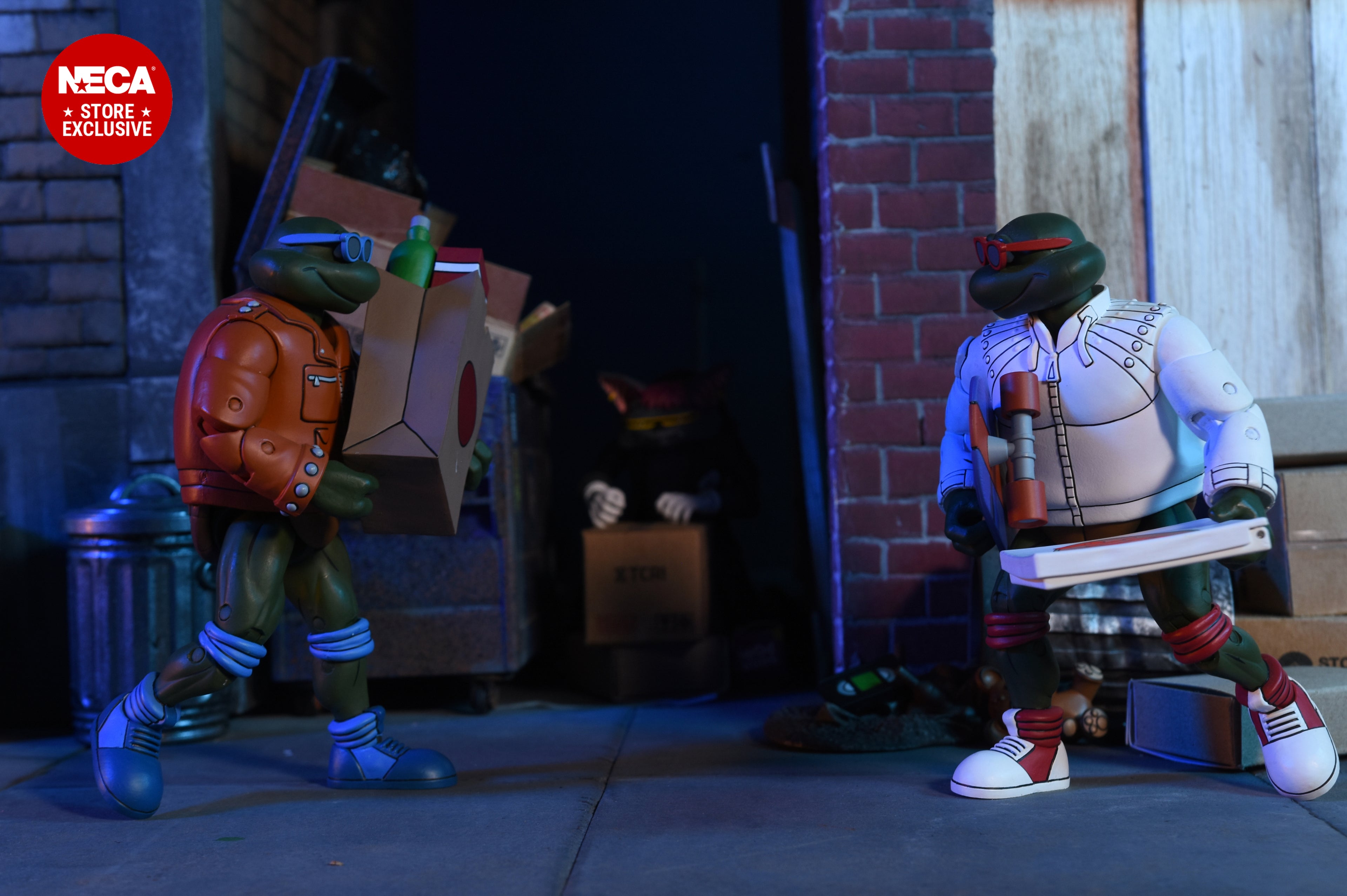 Teenage Mutant Ninja Turtles (1987 Cartoon) - Punk Leonardo, Punk Raphael & Scrag 7" Scale Action Figure 3-Pack - NECA