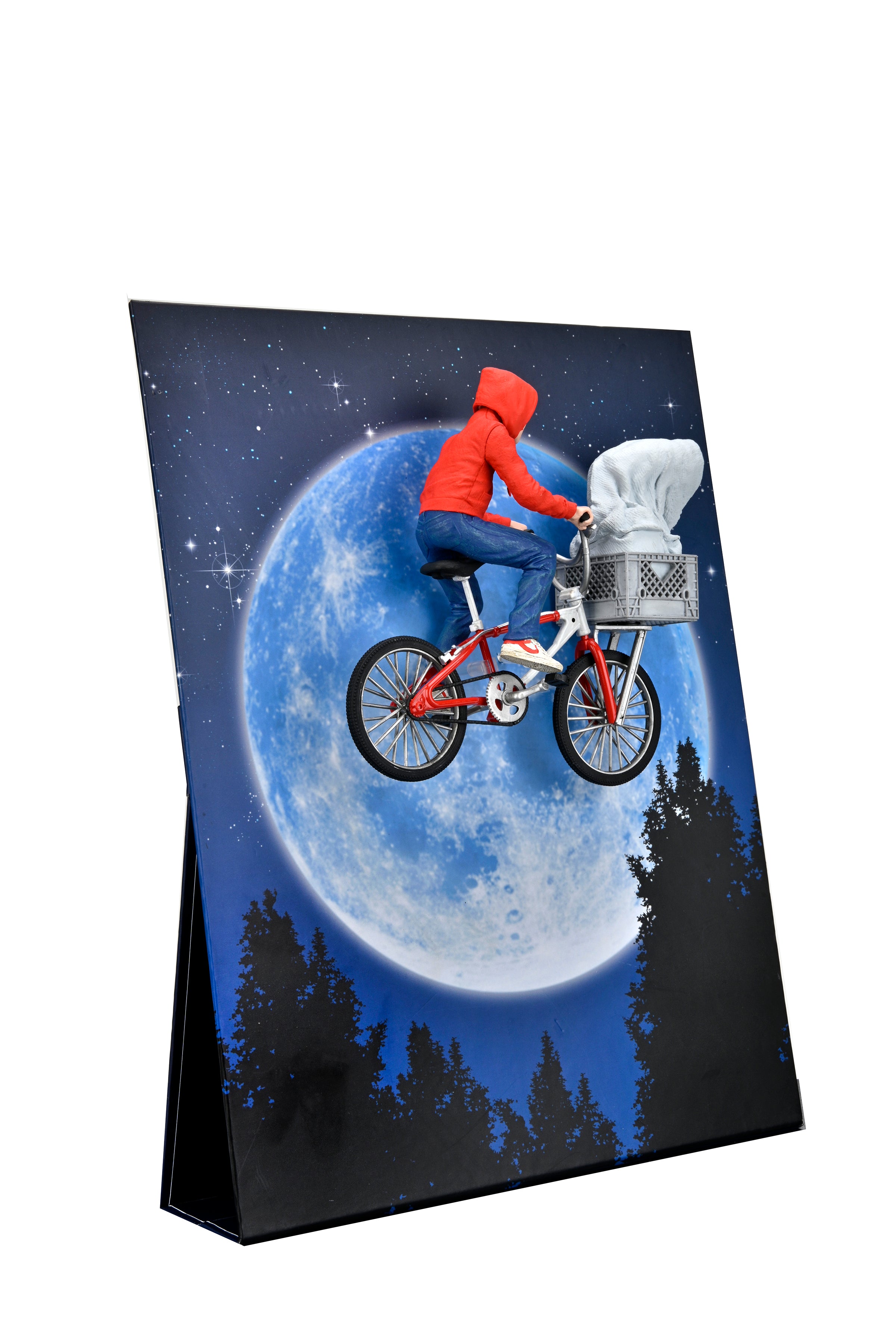 E.T. The Extra-Terrestrial - Elliott &amp; E.T. on Bicycle (40th Anniversary) 7&quot; Scale Action Figure - NECA