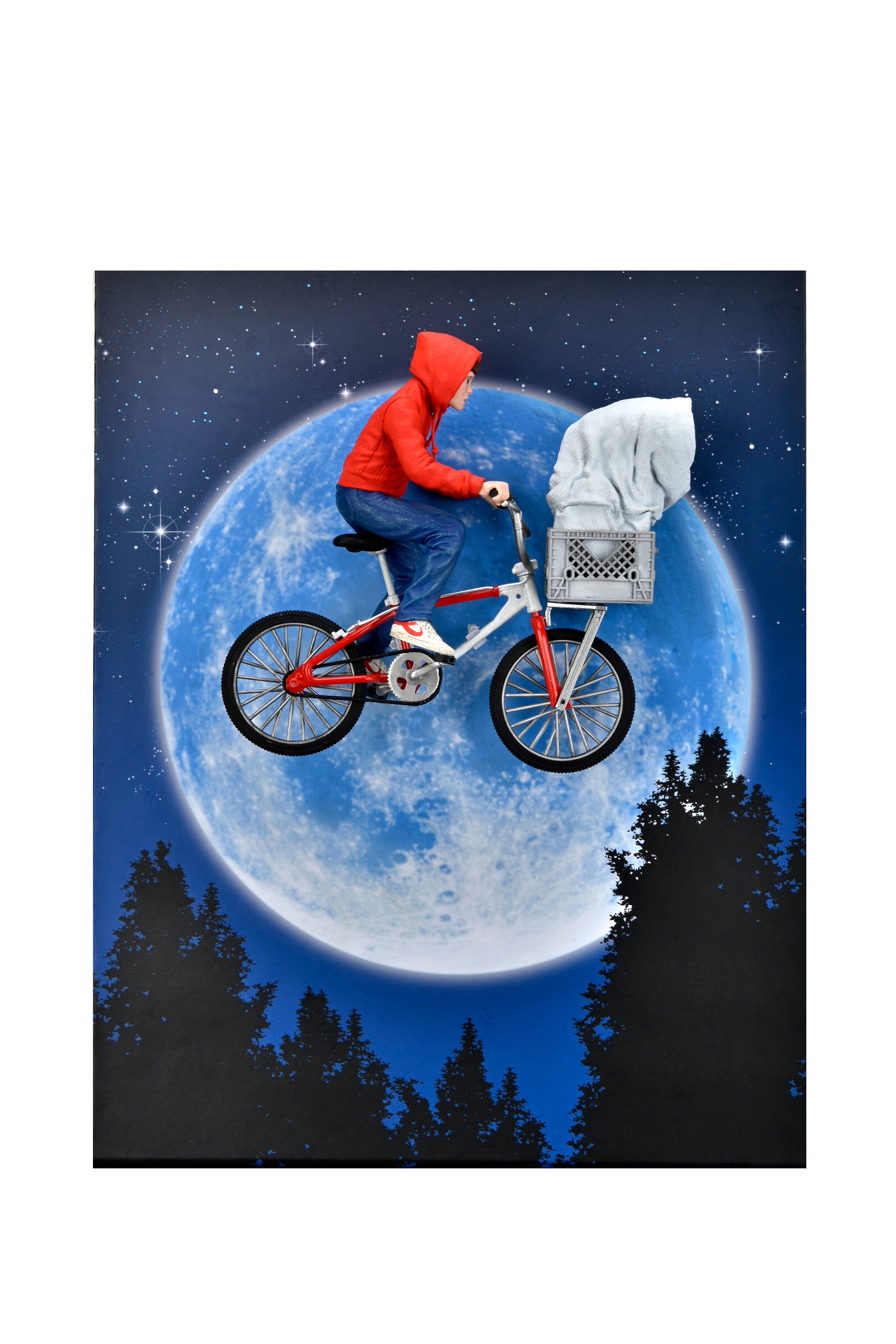 E.T. The Extra-Terrestrial - Elliott & E.T. on Bicycle (40th Anniversary) 7" Scale Action Figure - NECA