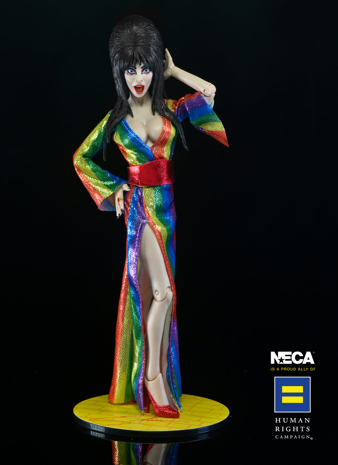 Elvira - Over the Rainbow Elvira (Pride) 8" Clothed Figure - NECA