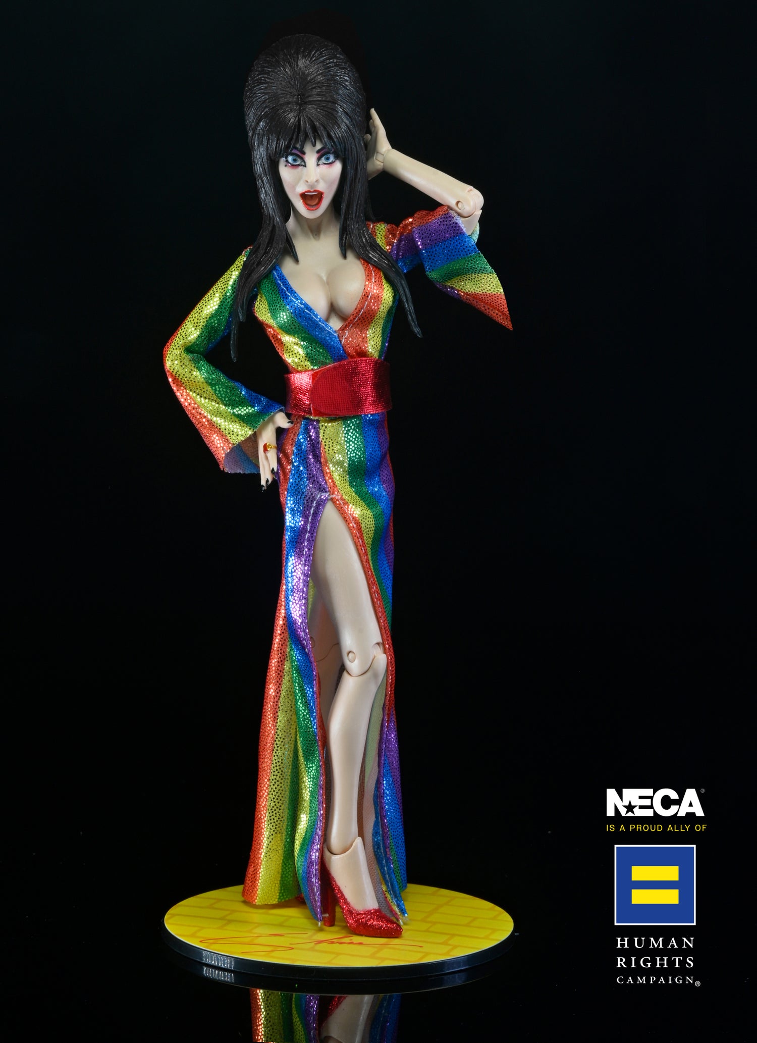 Elvira - Over the Rainbow Elvira (Pride) 8" Clothed Figure - NECA