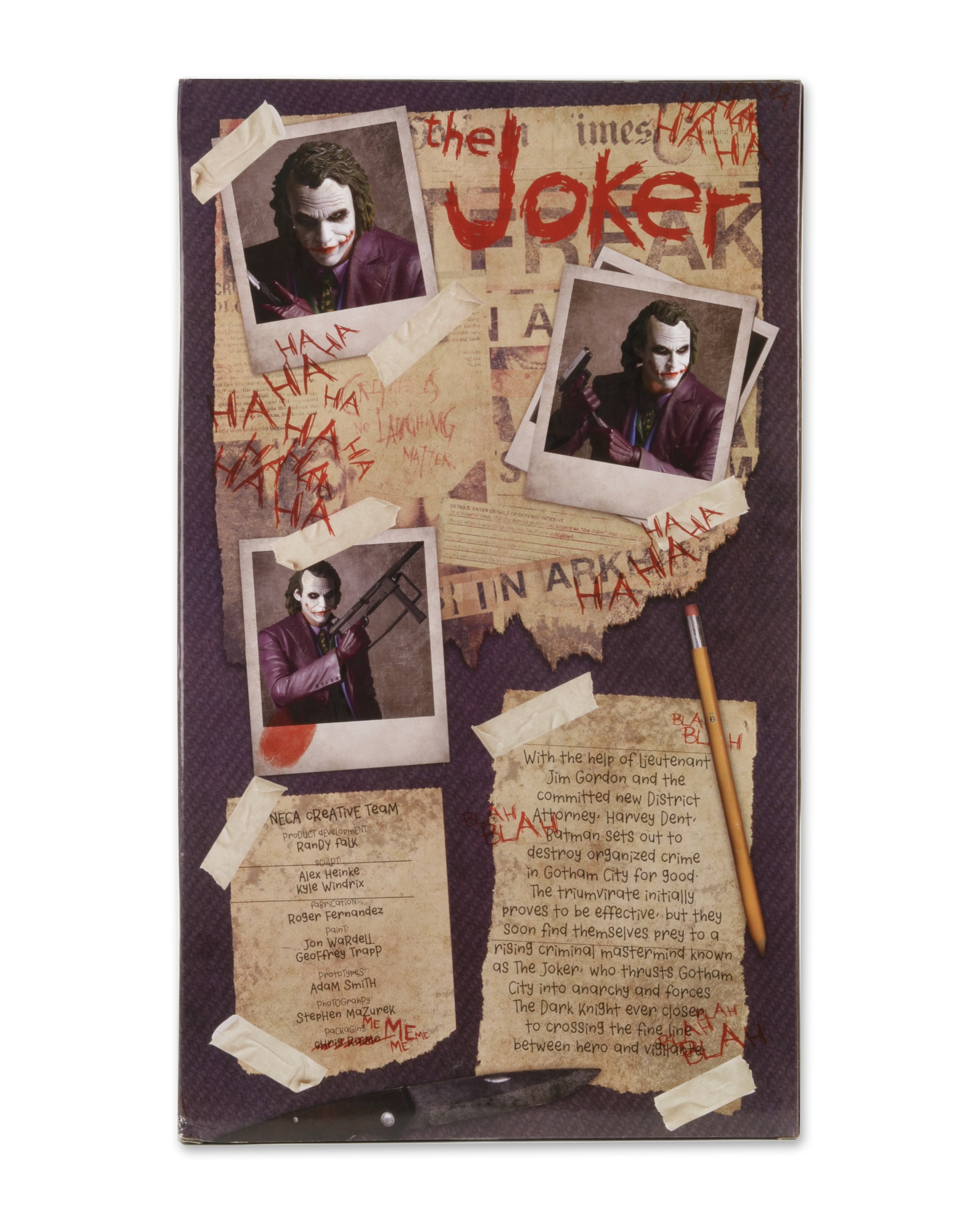 Heath Ledger The Dark Knight Joker 1/4 Scale Action Figure Back of Box