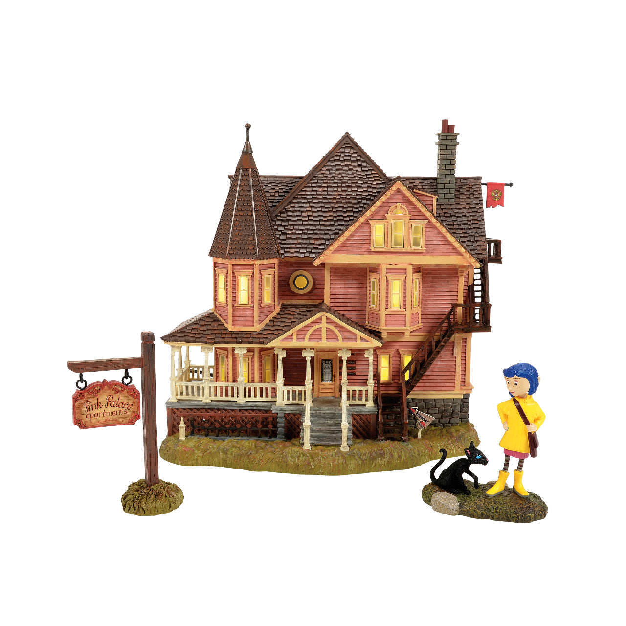 Fright Ave - Coraline Pink Palace Apartments (Set of 3)