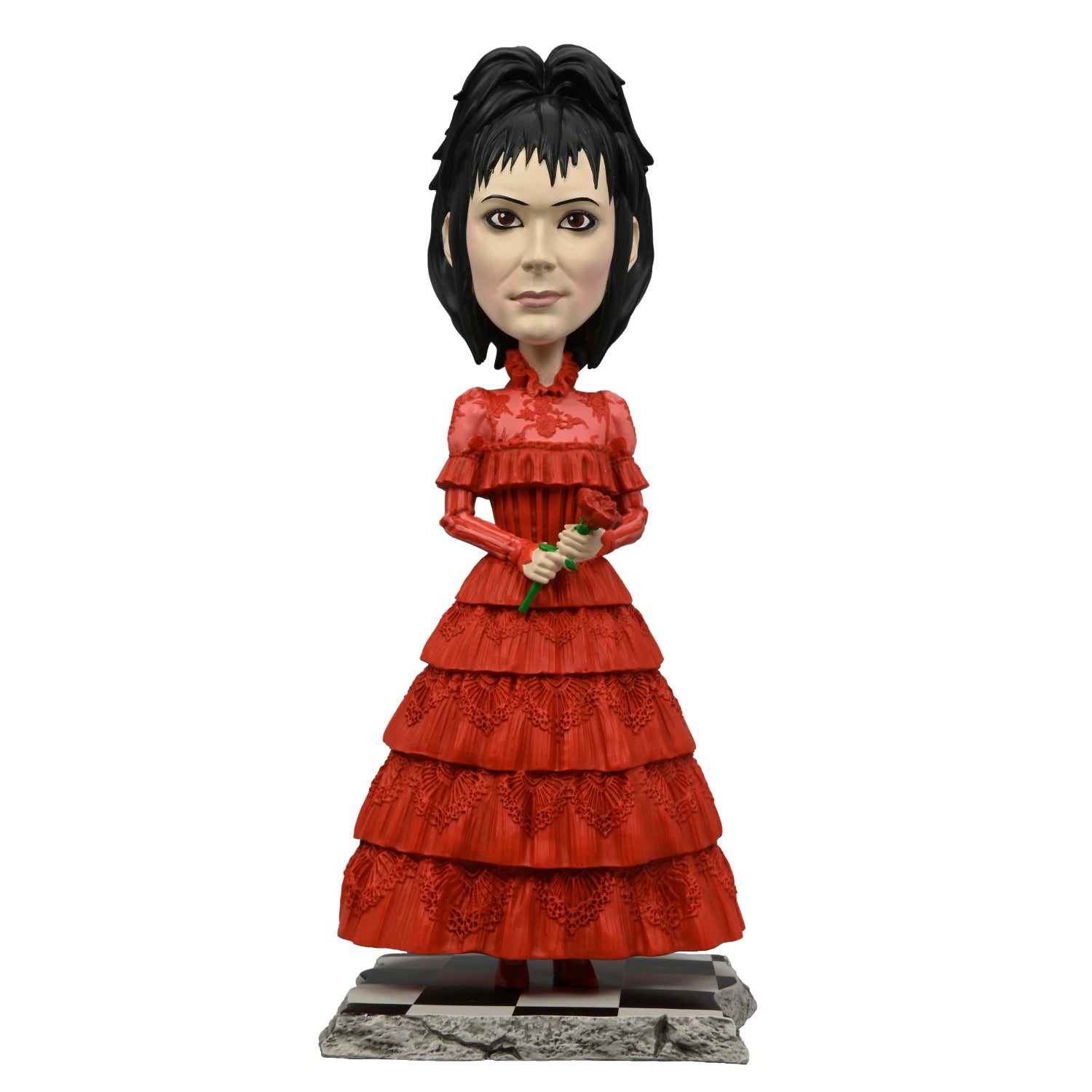 Beetlejuice Beetlejuice Lydia Deetz in Red Wedding Dress Head Knocker NECA