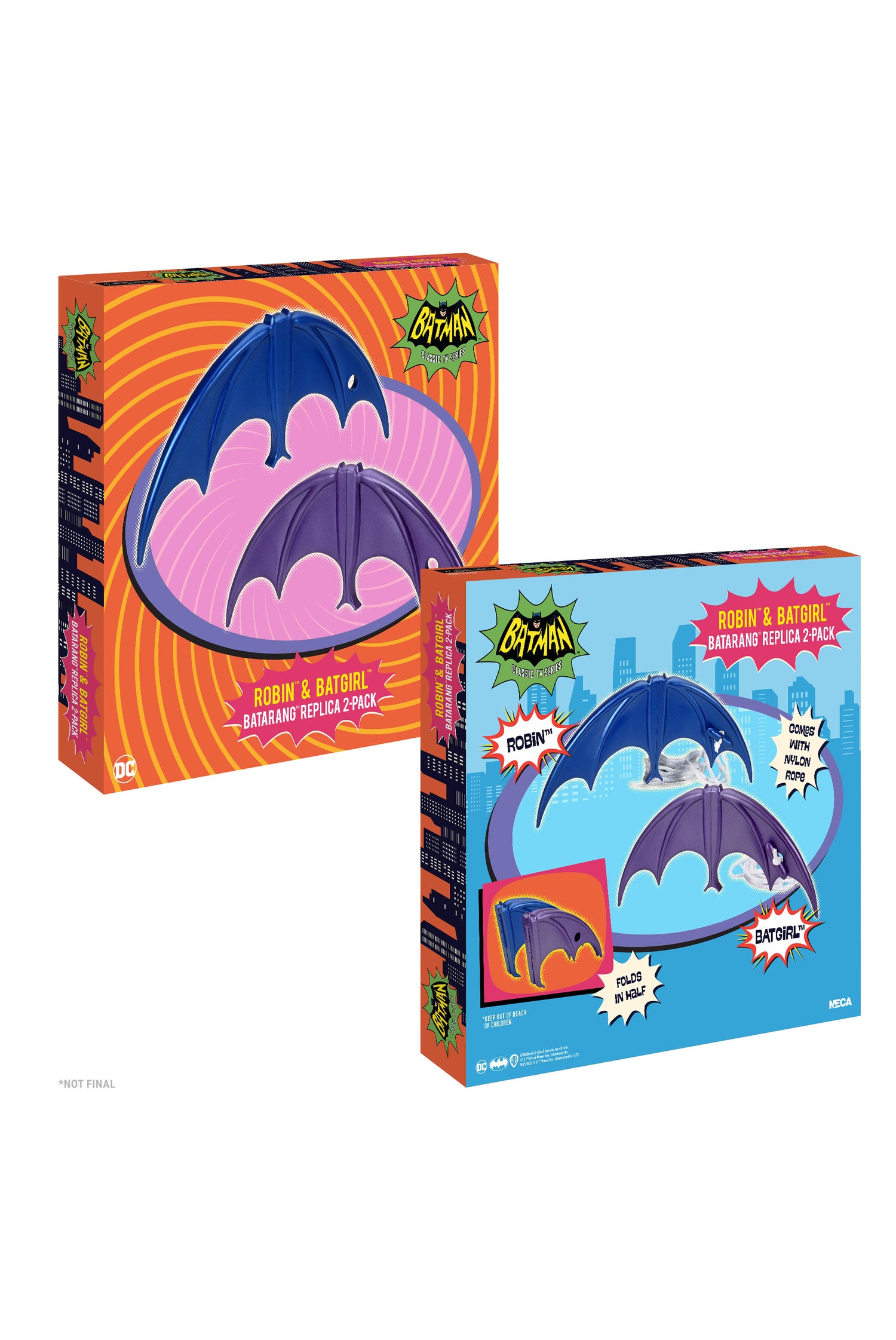 Batman (1966 TV) – Prop Replicas – Batgirl and Robin’s Batarangs 2-pack - NECA