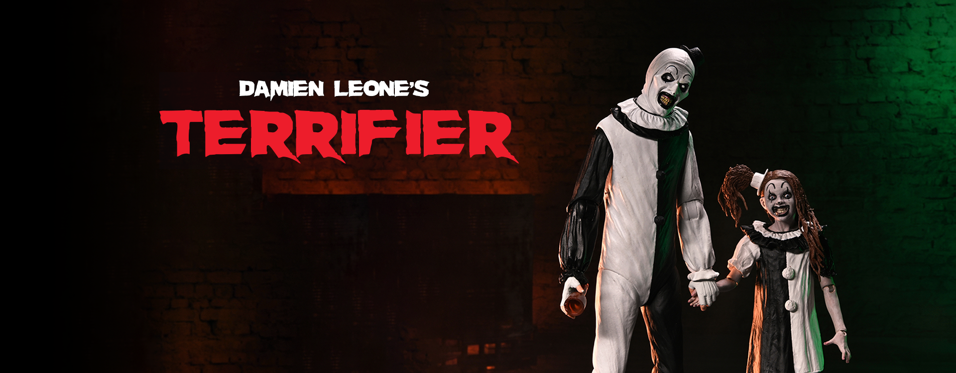 Terrifier 2 - Ultimate Art the Clown and The Little Pale Girl 7" Scale Action Figure 2-Pack on the NECA Store