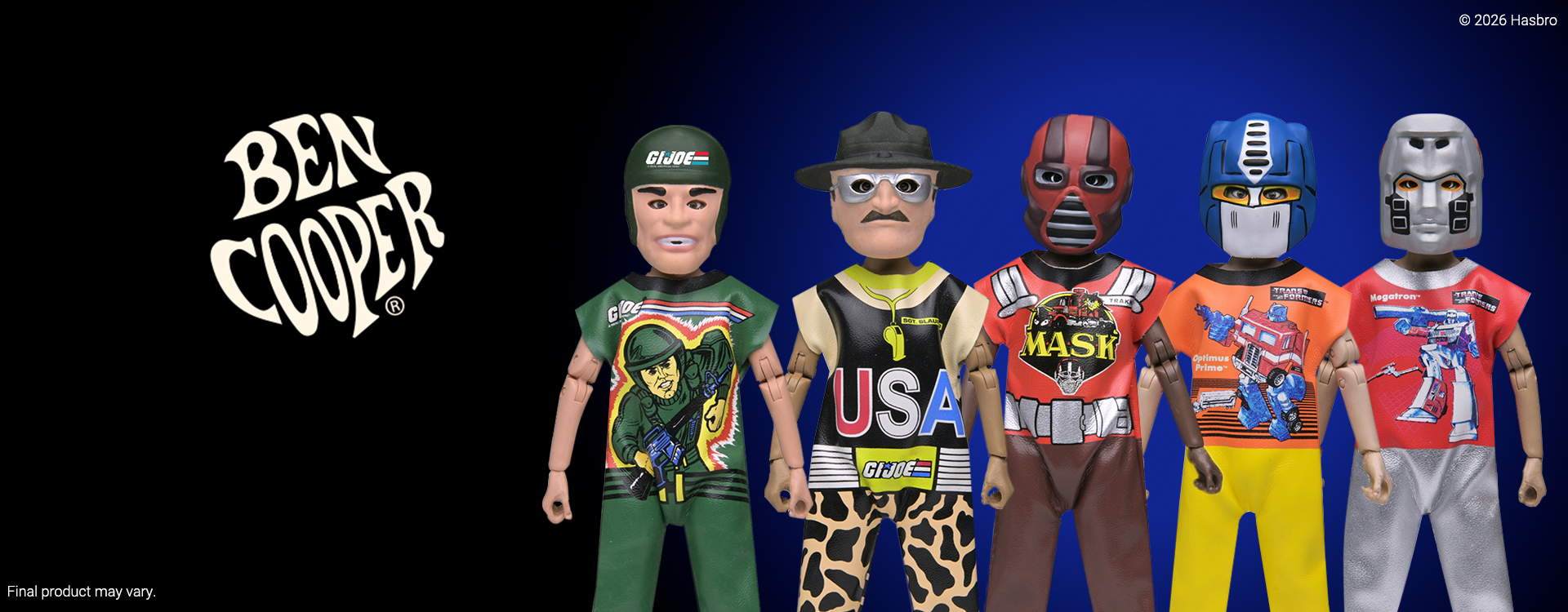 Ben Cooper Costume Kids Collection - Series 15 Bundle (Grunt, Sgt. Slaughter, Matt Trakker, Optimus Prime & Megatron) on the NECA Store
