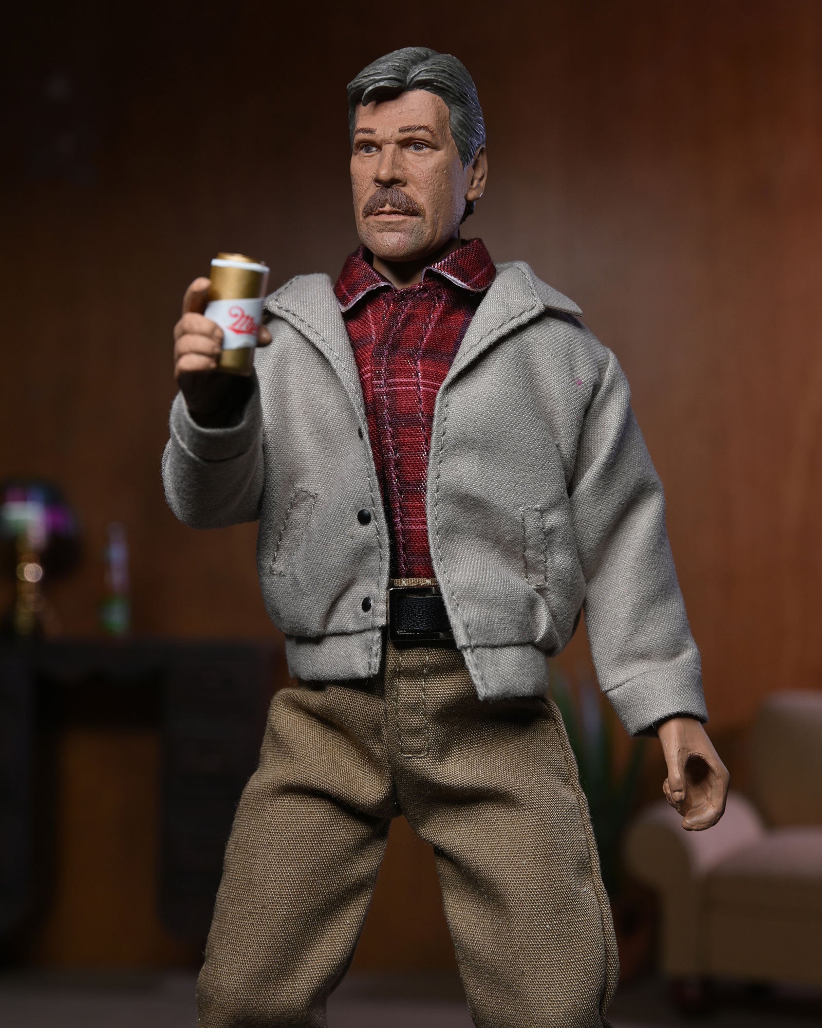 Halloween 3 Dr. Challis Action Figure holding a beer