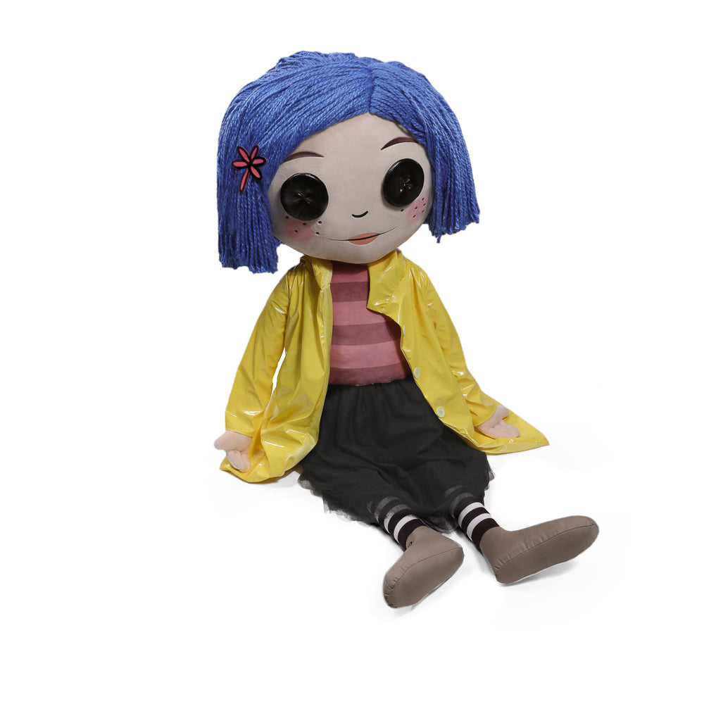 Coraline with Button Eyes Life-Size Plush Doll Sitting