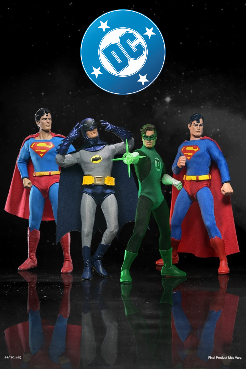 New DC Comics Action Figures featuring Superman, Batman, and the Green Lantern available on the NECA Store