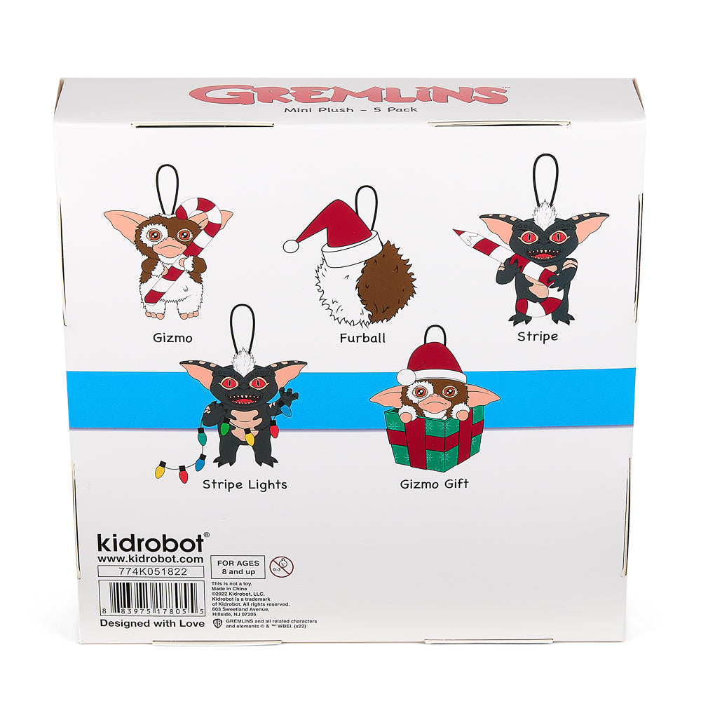 Gremlins 3" Plush Holiday Ornament 5-Pack Set by Kidrobot