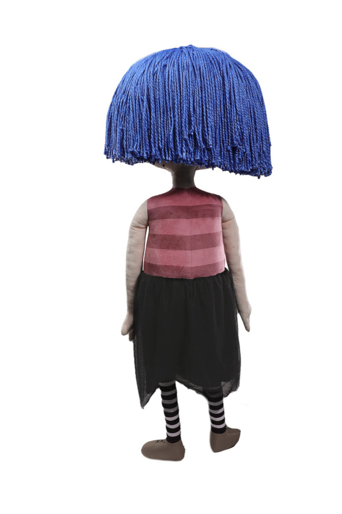 Coraline with Button Eyes Life-Size Plush Doll without jacket back