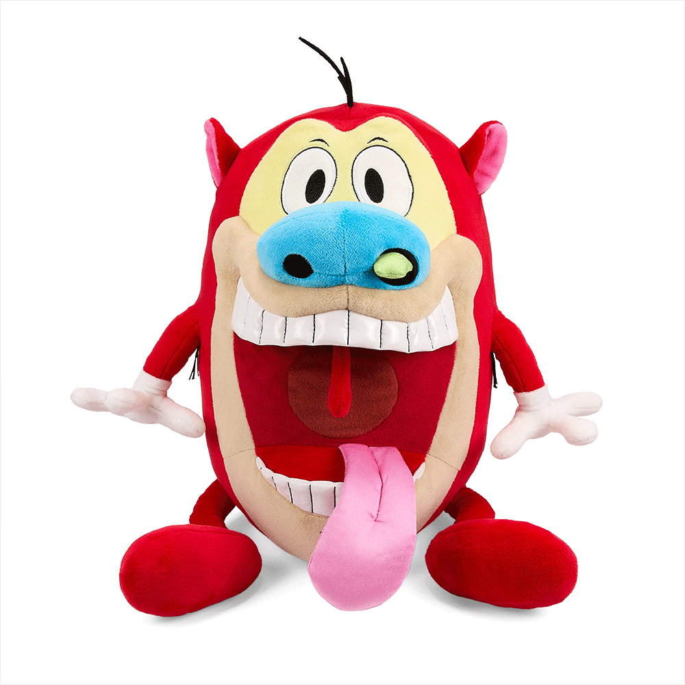 The Ren & Stimpy Show - Stimpy HugMe Shake-Action Plush by Kidrobot on the NECA Store