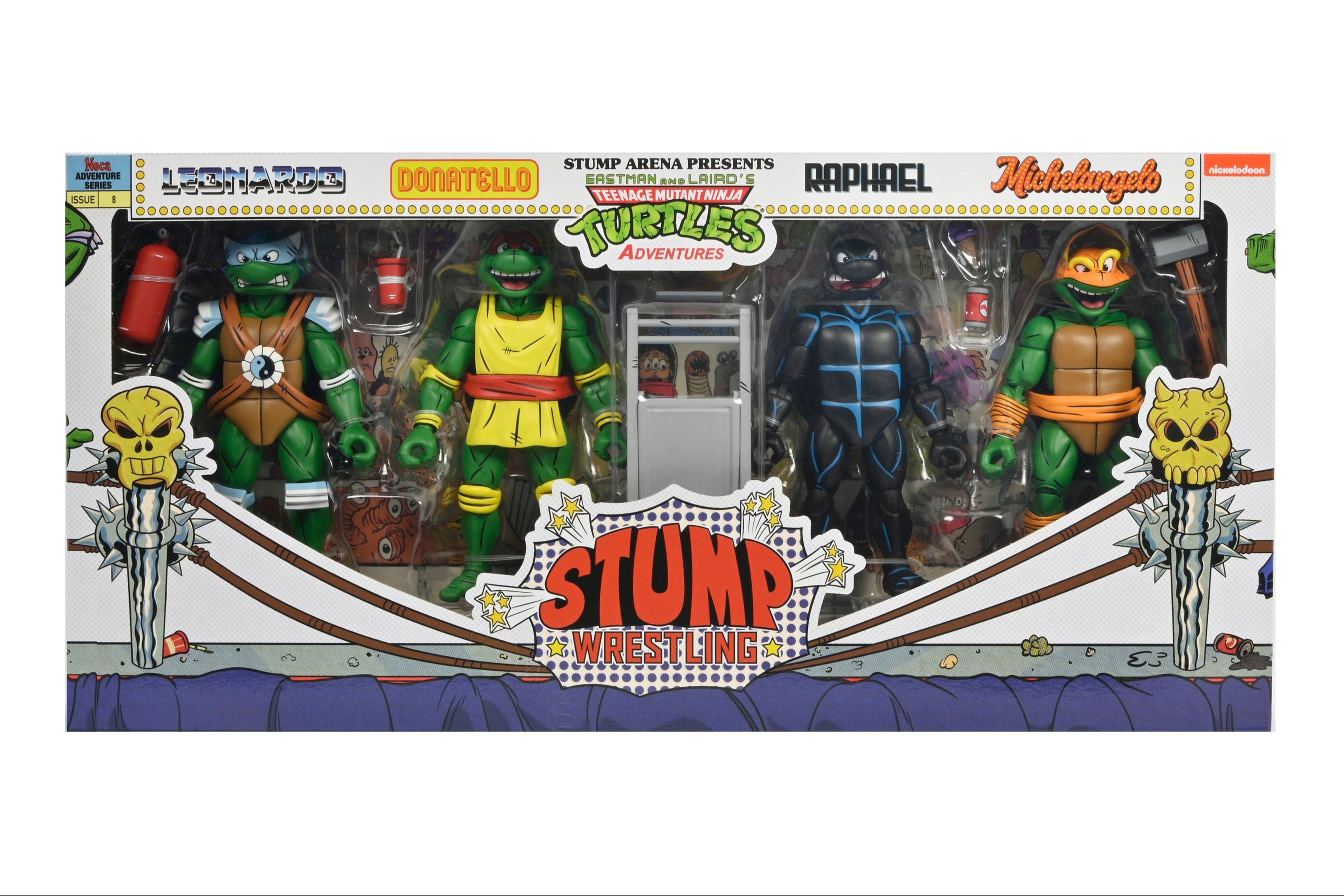 Teenage Mutant Ninja Turtles (Archie Comics) - Stump Wrestling Turtles 7” Scale Action Figure 4-Pack - NECA