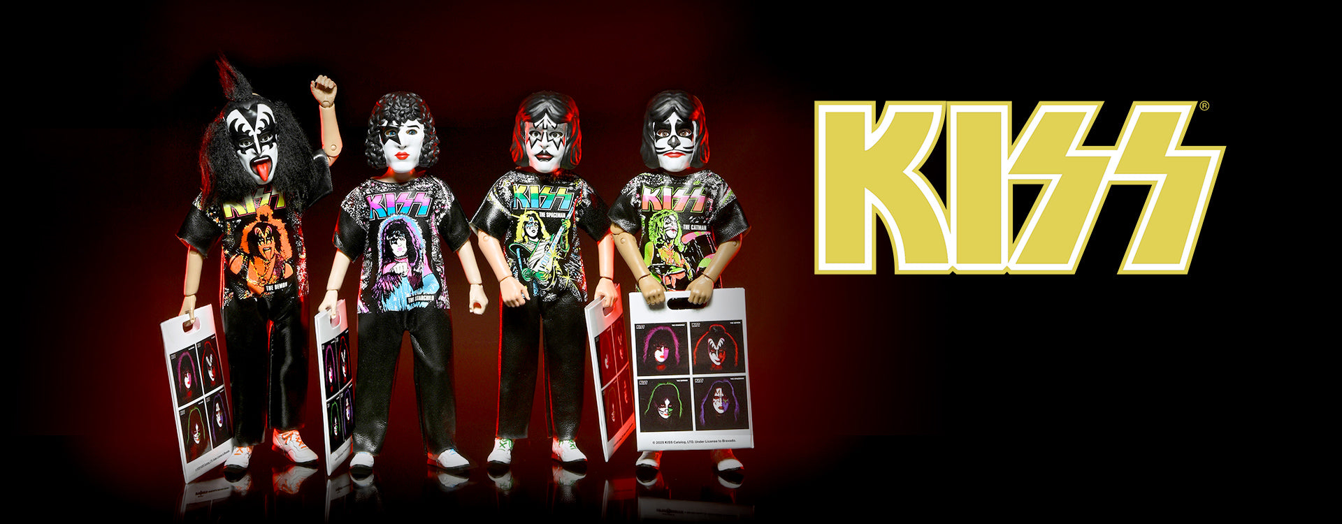 KISS x Ben Cooper Costume Kids Collection - The Starchild, The Demon, The Spaceman & The Catman Costumed Action Figure Bundle - NECA