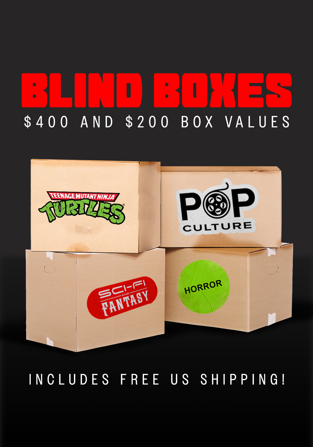 NECA Store Blind Boxes - Choose from a $400 and $200 box value and multiple box themes!