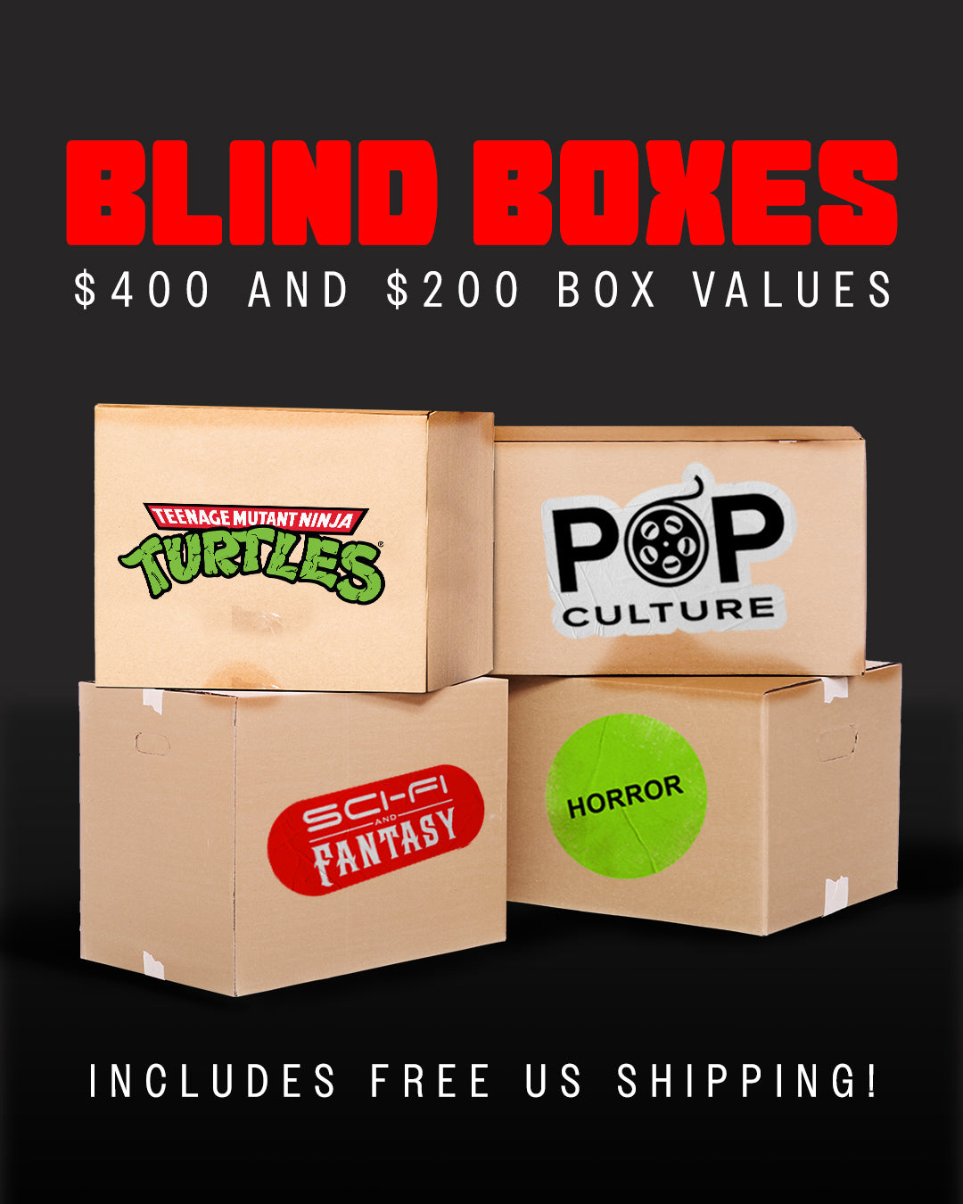 NECA Store Blind Boxes - Choose from a $400 and $200 box value and multiple box themes!