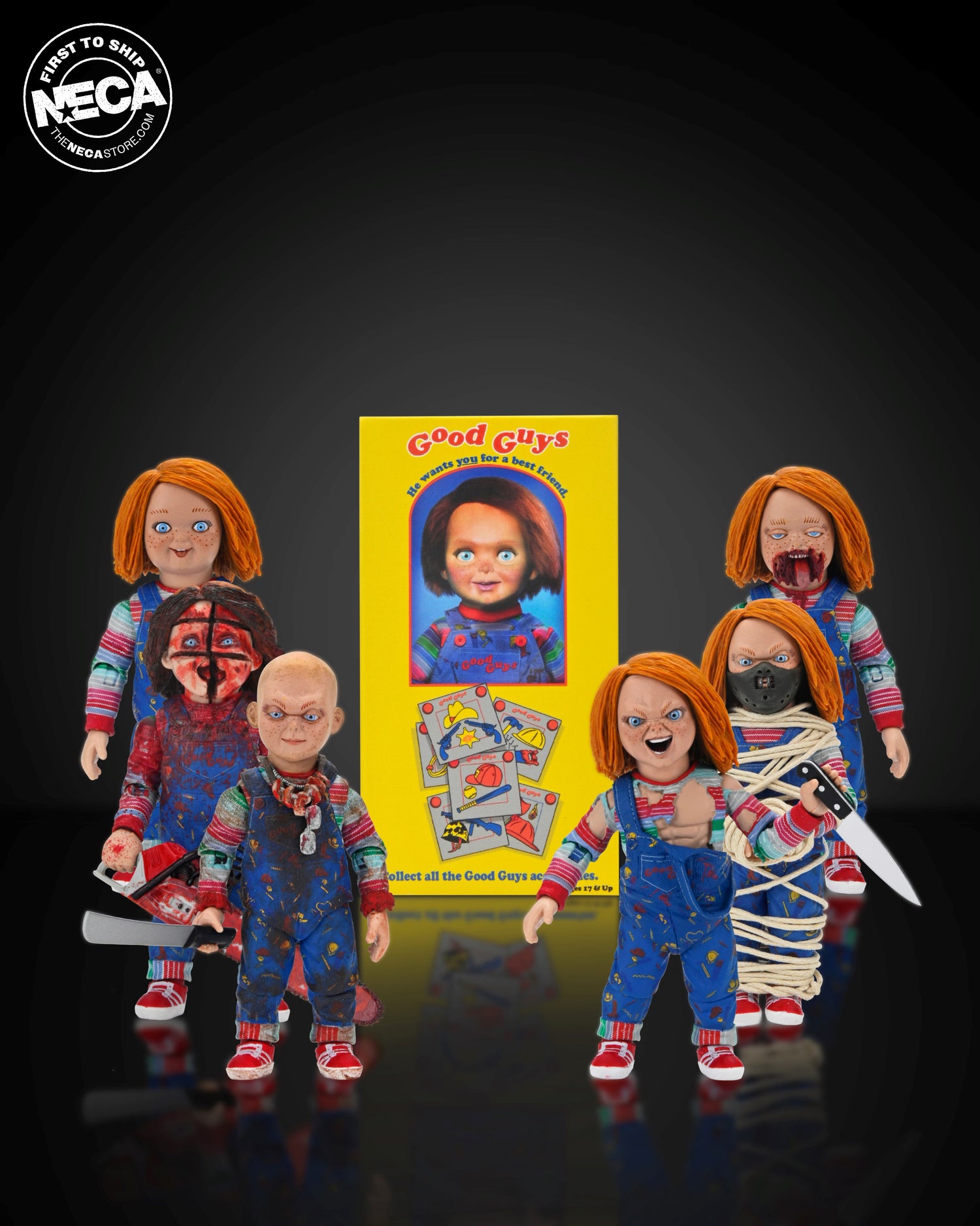 Chucky (TV Series) - “Good Guy” 7” Scale Action Figure Blind Box (Set of 6) - NECA