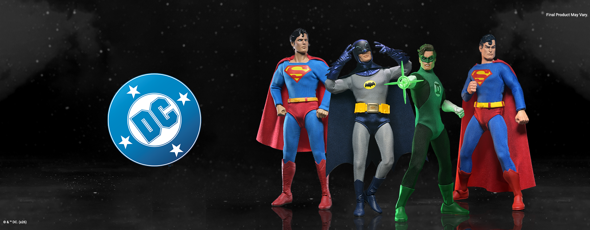 New DC Comics Action Figures featuring Superman, Batman, and the Green Lantern available on the NECA Store