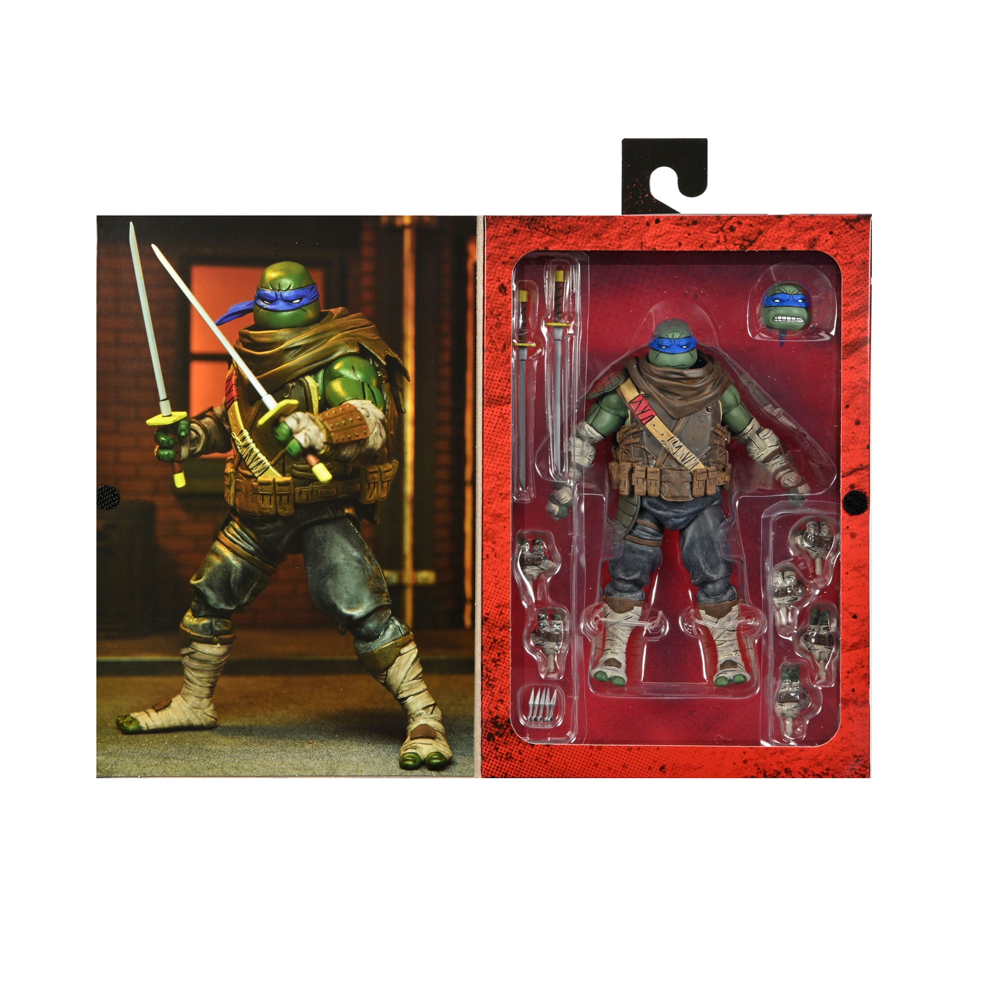 TMNT (The Last Ronin) - Ultimate Leonardo 7" Scale Action Figure Packaging Open