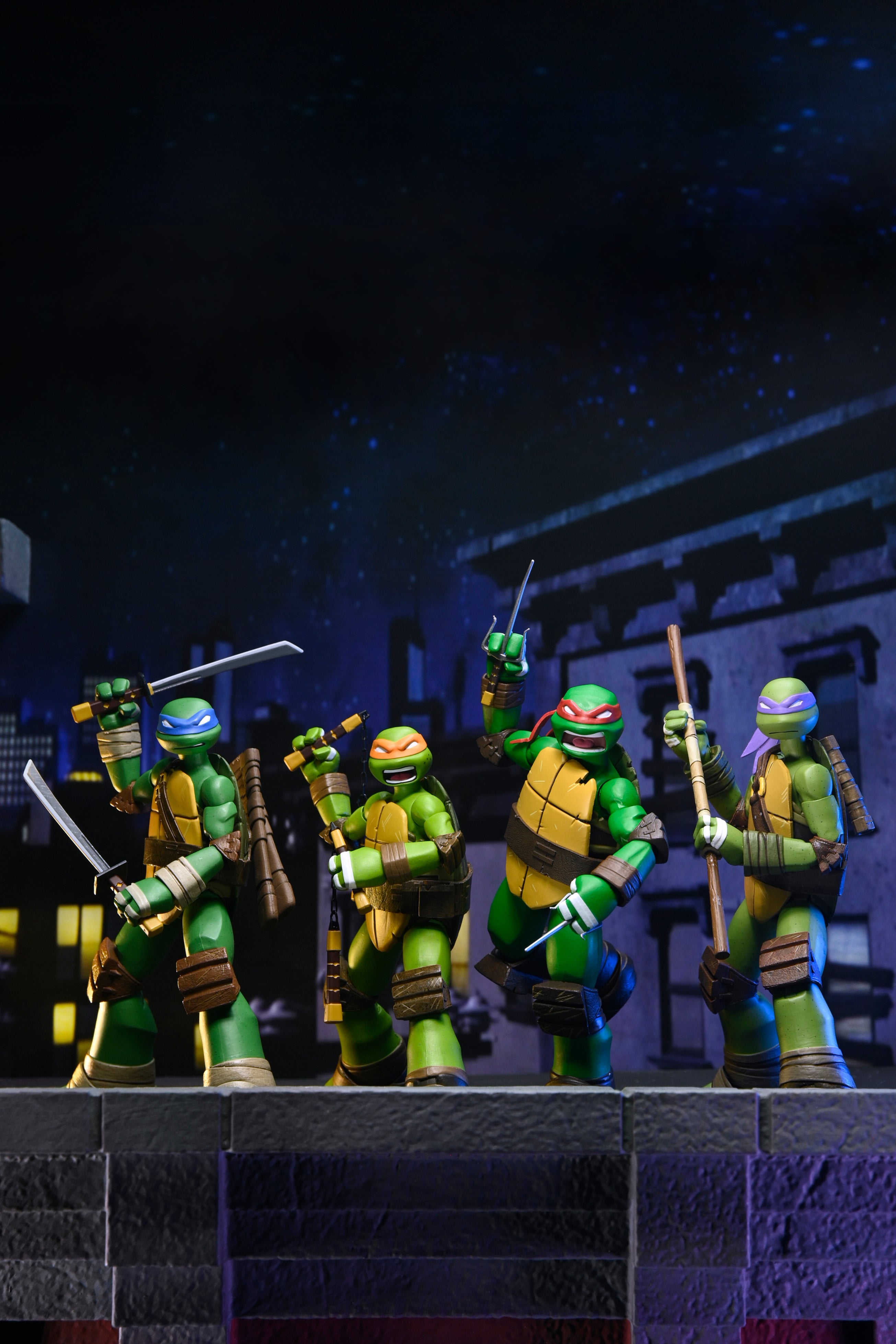 Teenage Mutant Ninja Turtles (2012 Cartoon) - Ultimate Leonardo, Donatello, Michelangelo & Raphael 7" Scale Action Figure Bundle - NECA