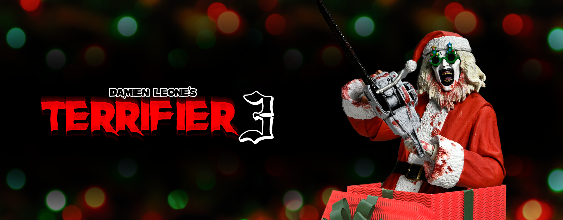 Terrifier 3 - Ultimate Bloody Santa Suit Art the Clown 7" Scale Action Figure on the NECA Store