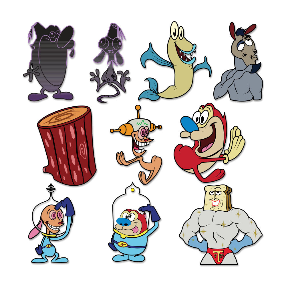 The Ren & Stimpy Show - 2" Enamel Pins by Kidrobot on the NECA Store