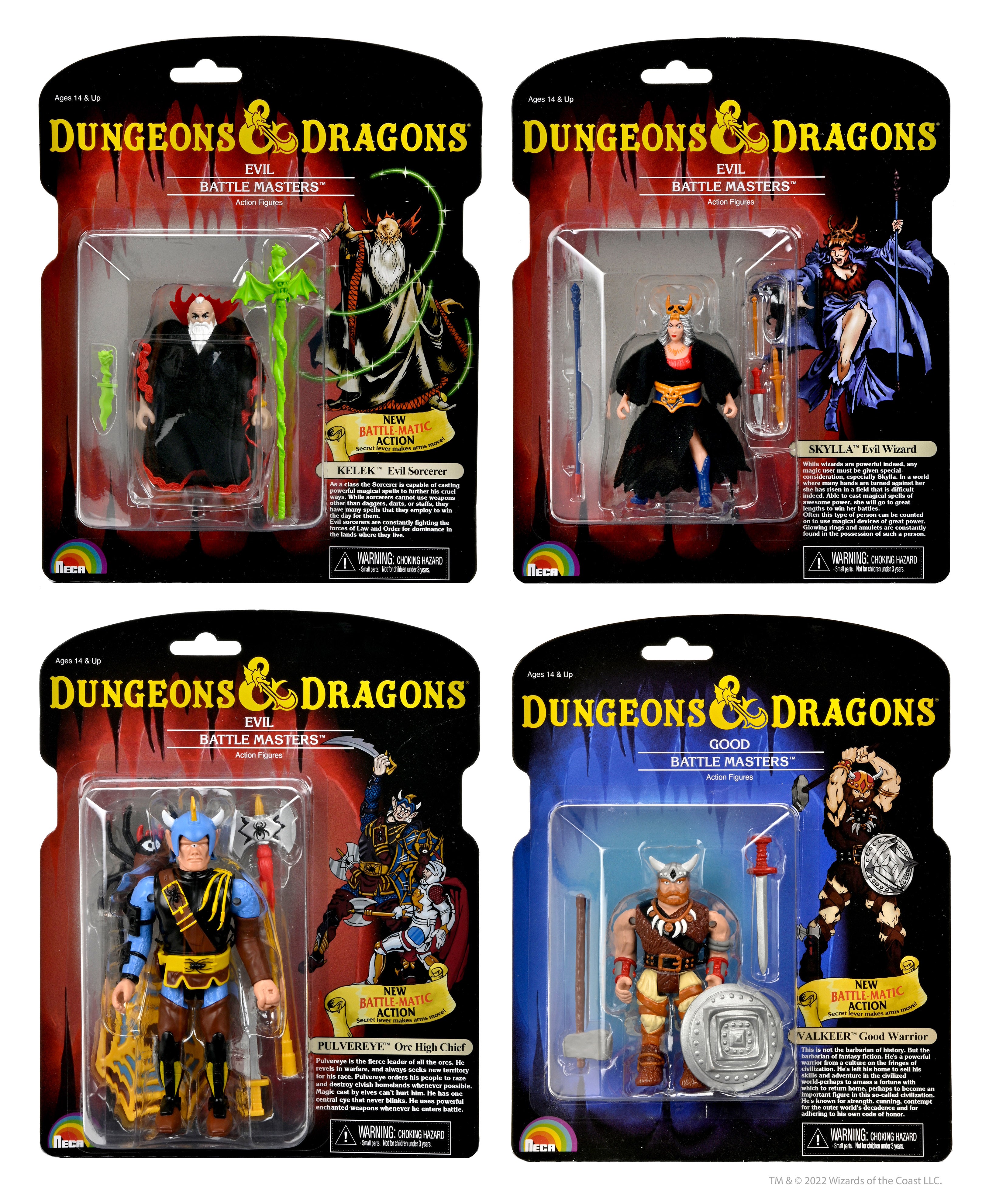 2022 CON EXCLUSIVE: Dungeons & Dragons - Lost Wave 4" Scale Action Figures 4 Pack