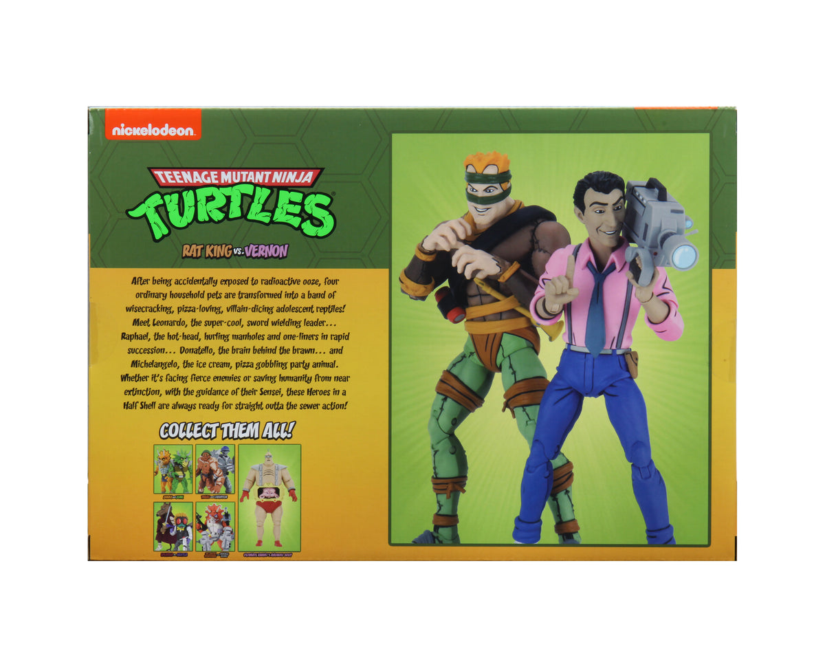 Teenage Mutant Ninja Turtles (Cartoon) – Rat King & Vernon 7” Scale Action Figure (2-Pack) - NECA