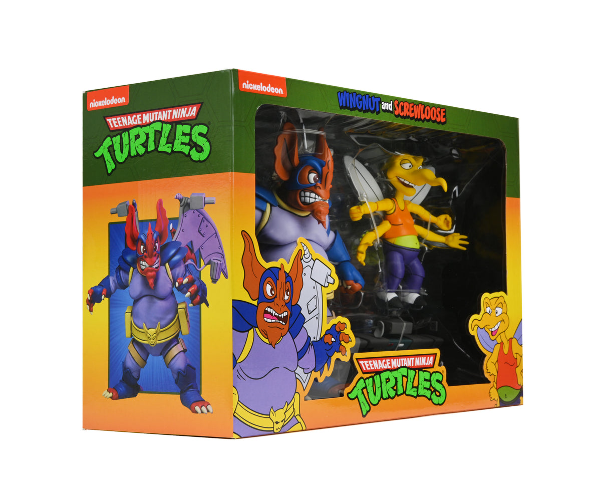 (US Only) Teenage Mutant Ninja Turtles (Cartoon) 7" Scale Action Figure Wingnut and Screwloose 2 Pack - NECA