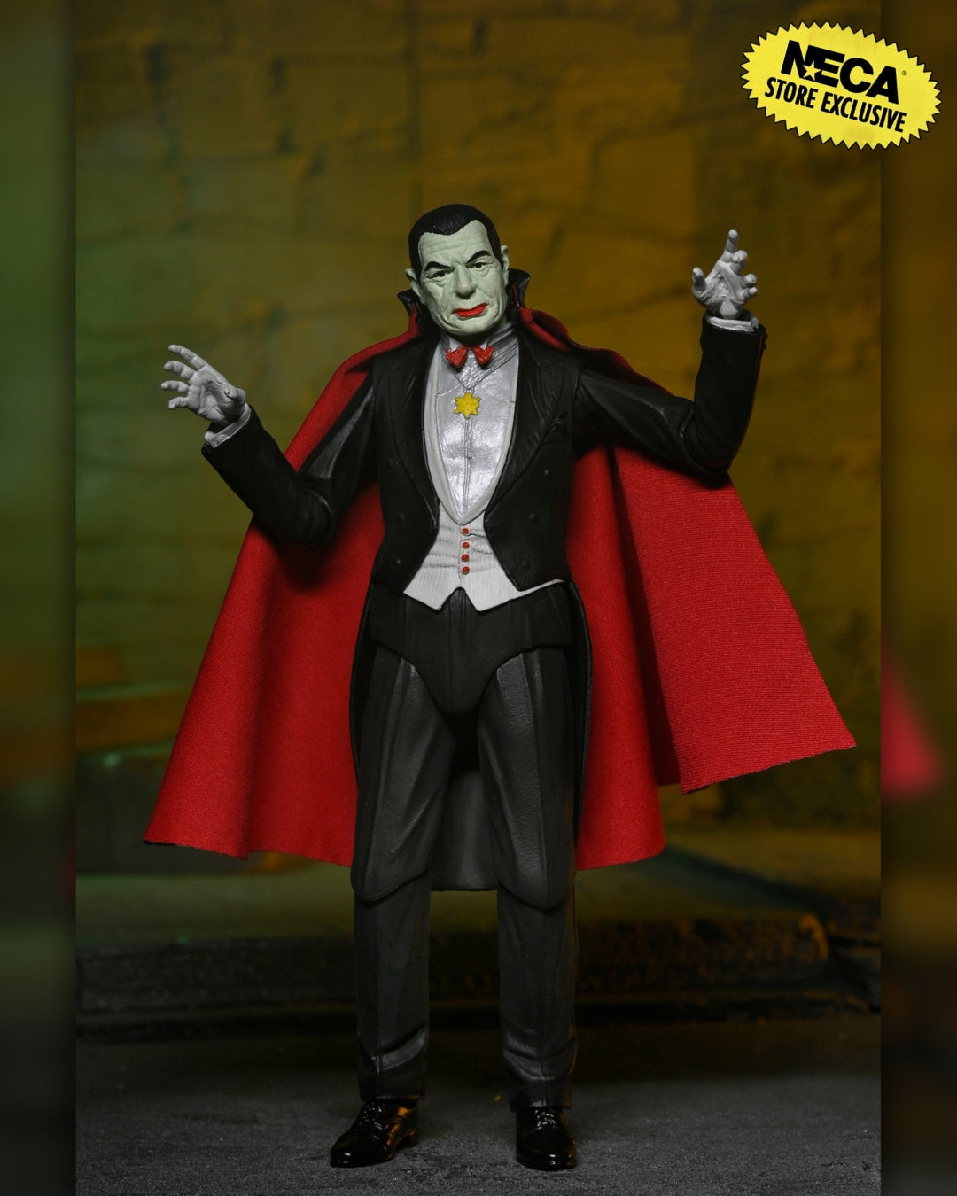 Universal Monsters - Frankenstein, Wolfman, Mummy &amp; Dracula (Classic Movie Monsters) 7” Scale Action Figure Bundle - NECA - Shown: Dracula