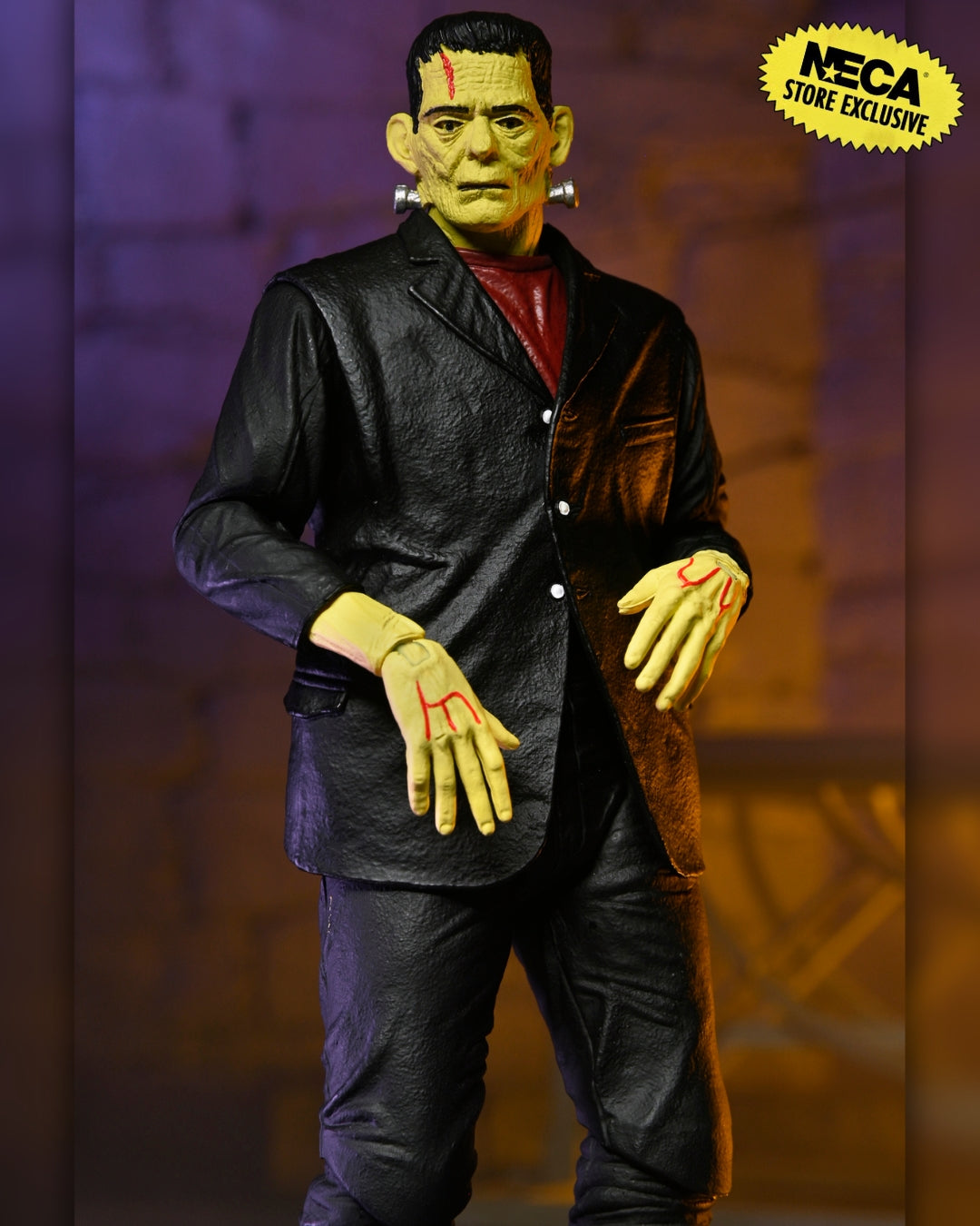 Universal Monsters - Frankenstein, Wolfman, Mummy &amp; Dracula (Classic Movie Monsters) 7” Scale Action Figure Bundle - NECA - Shown: Frankenstein