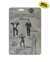 Universal Monsters - Frankenstein, Wolfman, Mummy & Dracula (Classic Movie Monsters) 7” Scale Action Figure Bundle - NECA - Shown: Back Packaging