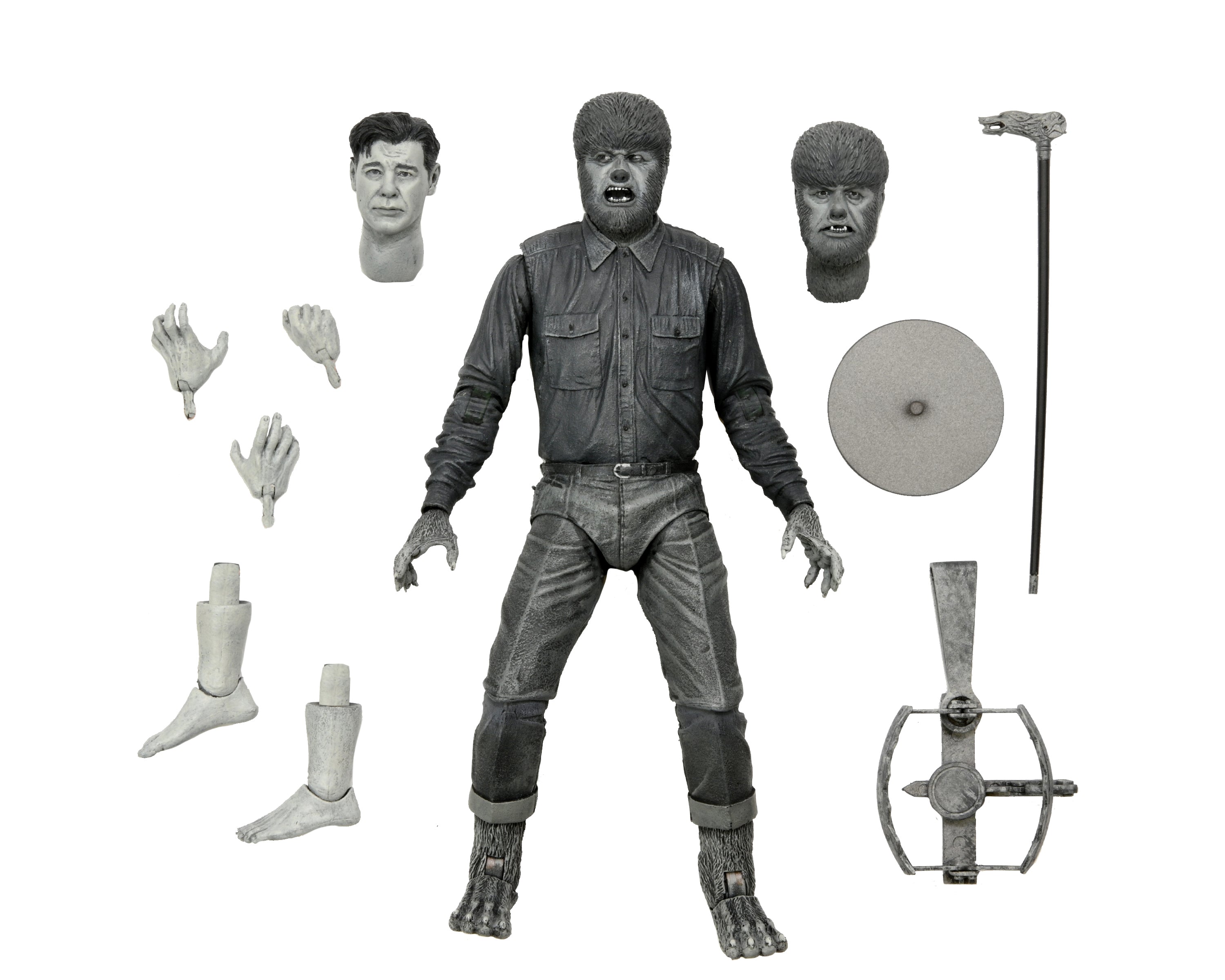 Universal Monsters - Ultimate Wolf Man (Black &amp; White) 7&quot; Scale Action Figure - NECA