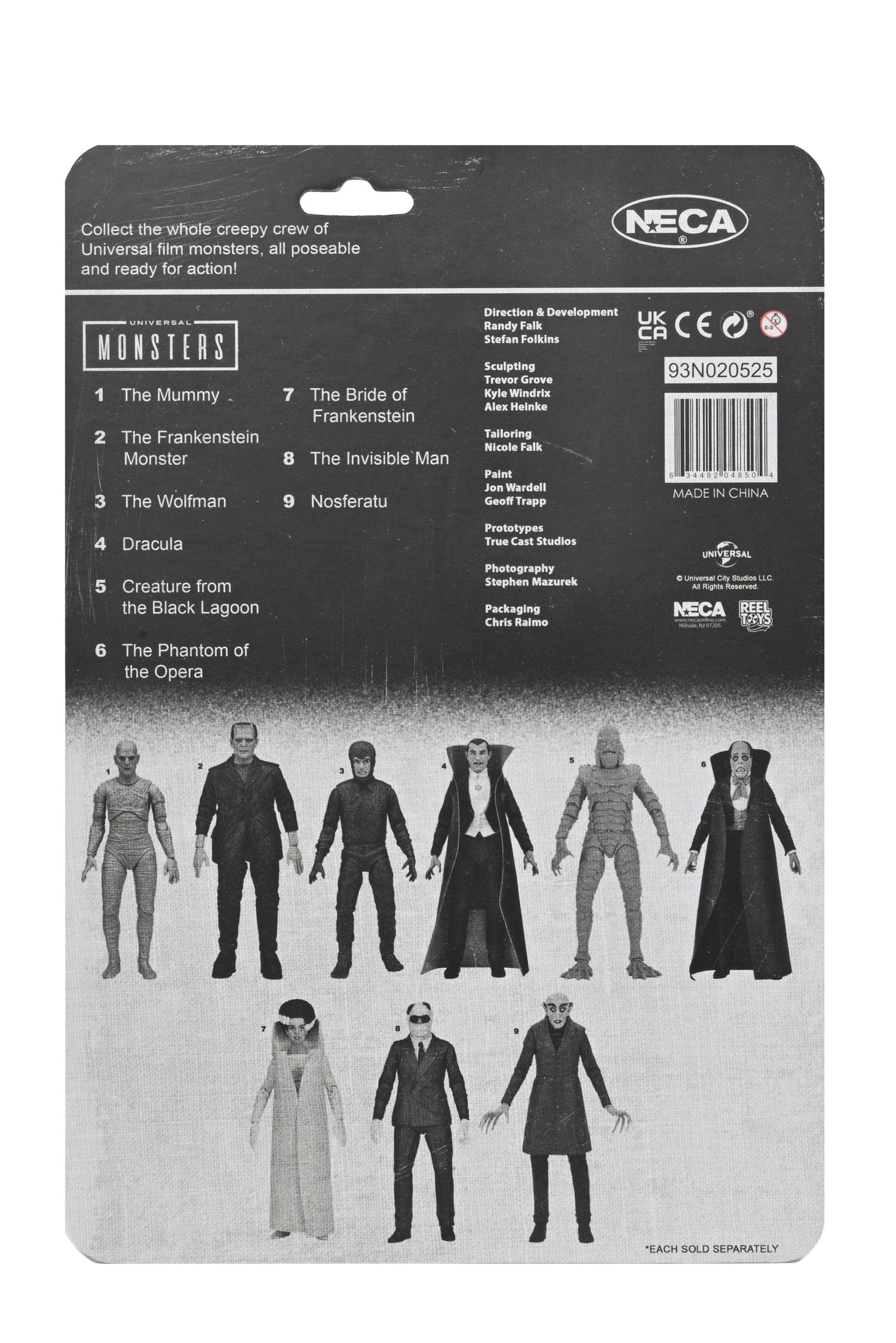 Universal Monsters - 90th Anniversary Glow-in-the-Dark Retro Bride of Frankenstein 7” Scale Action Figure (2025 Con Exclusive) - NECA