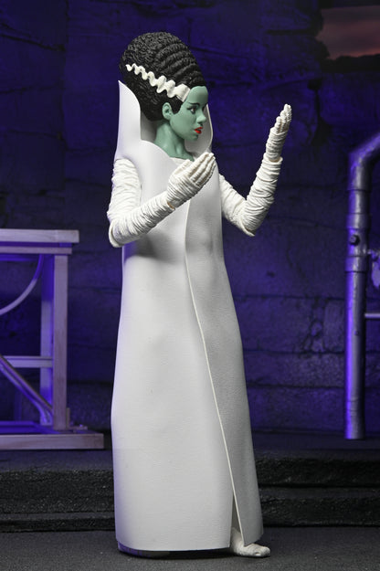 Universal Monsters - 90th Anniversary Glow-in-the-Dark Retro Bride of Frankenstein 7” Scale Action Figure (2025 Con Exclusive) - NECA