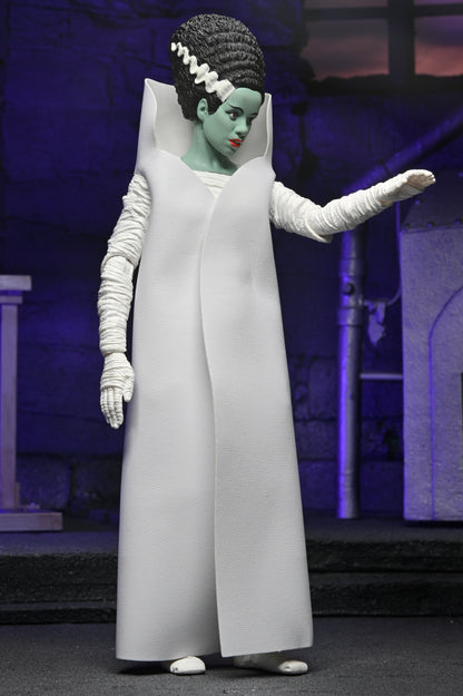 Universal Monsters - 90th Anniversary Glow-in-the-Dark Retro Bride of Frankenstein 7” Scale Action Figure (2025 Con Exclusive) - NECA