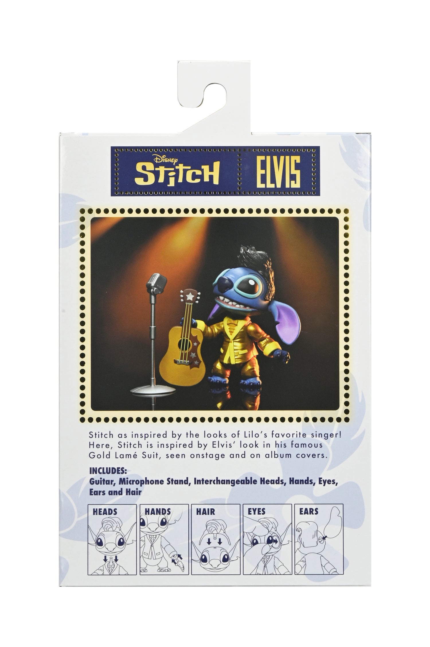 Disney Stitch - Ultimate Gold Suit Elvis 7&quot; Scale Action Figure - NECA