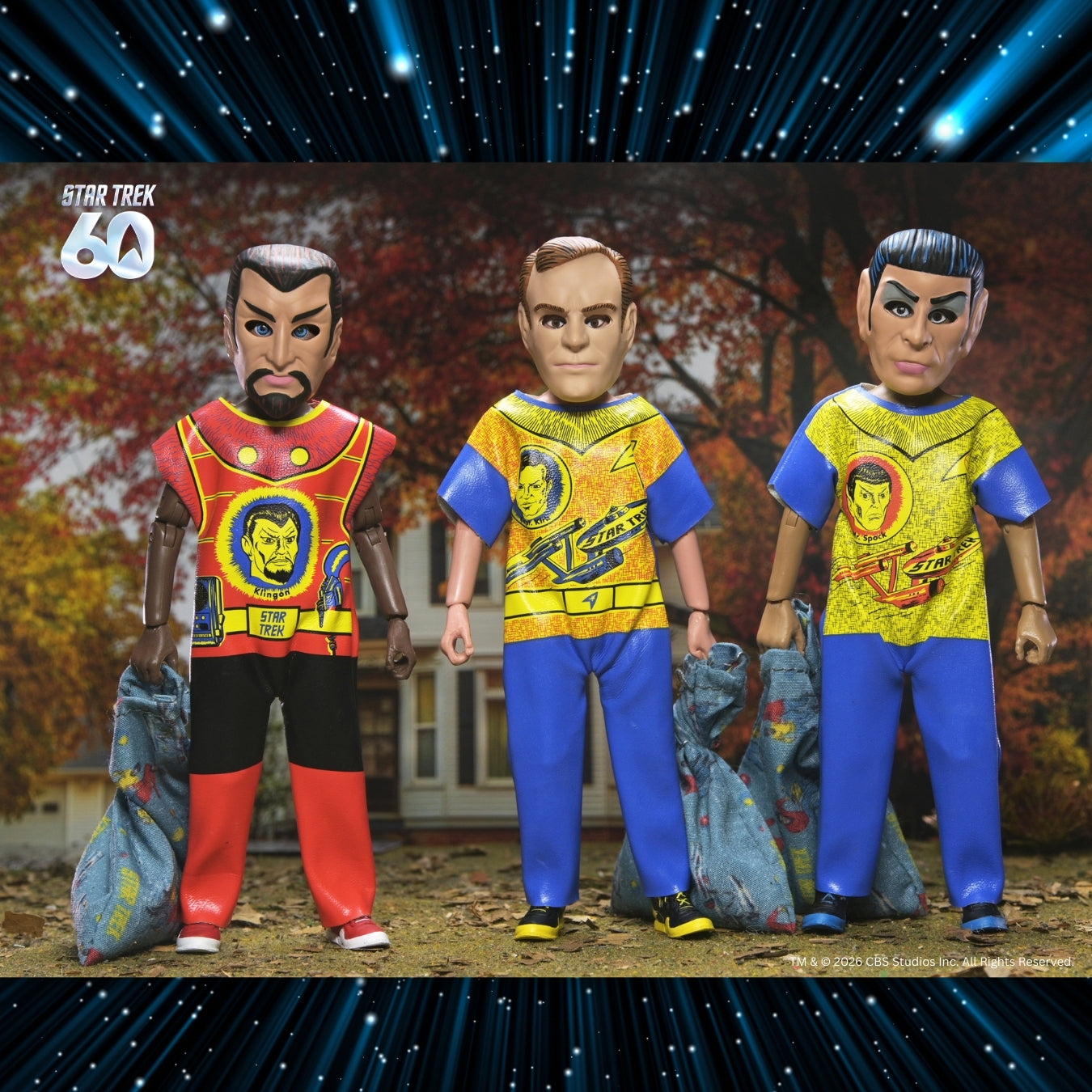 Star Trek x Ben Cooper Costume Kids Collection - Klingon, Kirk, and Spock 6" Costumed Action Figures (SERIES 14) - NECA