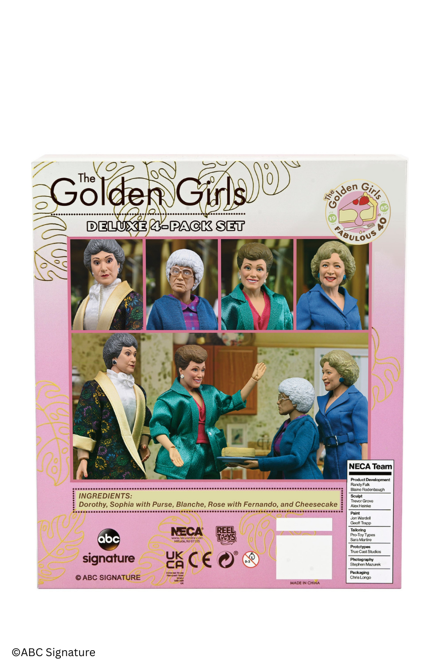 The Golden Girls - 40th Anniversary Golden Girls 8&quot; Clothed Action Figure Deluxe 4-Pack (PRE-ORDER)