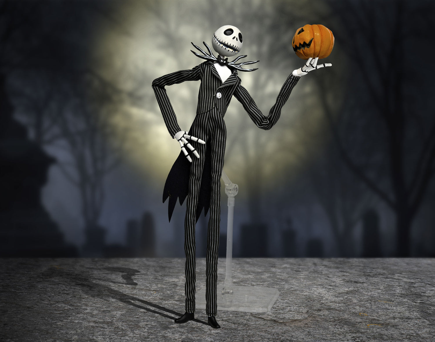 The Nightmare Before Christmas Jack Skellington with Pumpkin 9” Articulated Figure 