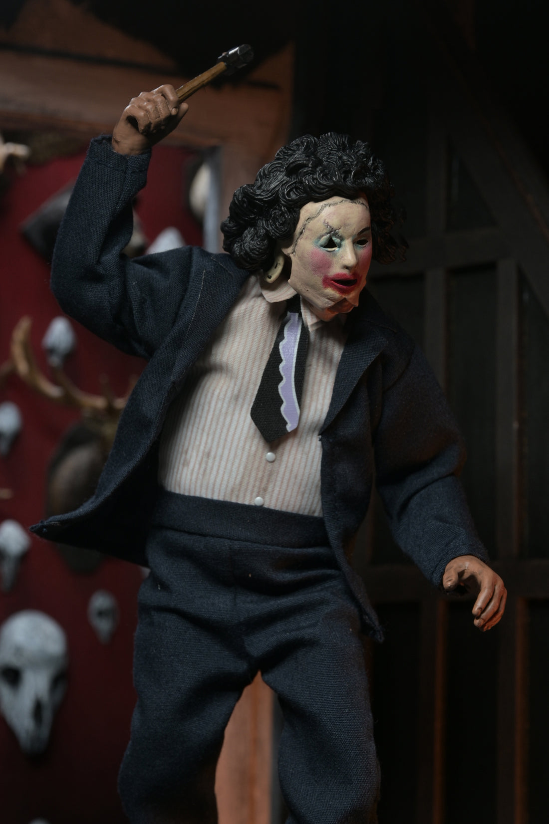 Texas Chainsaw Massacre - Leatherface with Pretty Woman Mask 8&quot; Clothed Action Figure in Window Box Packaging - NECA