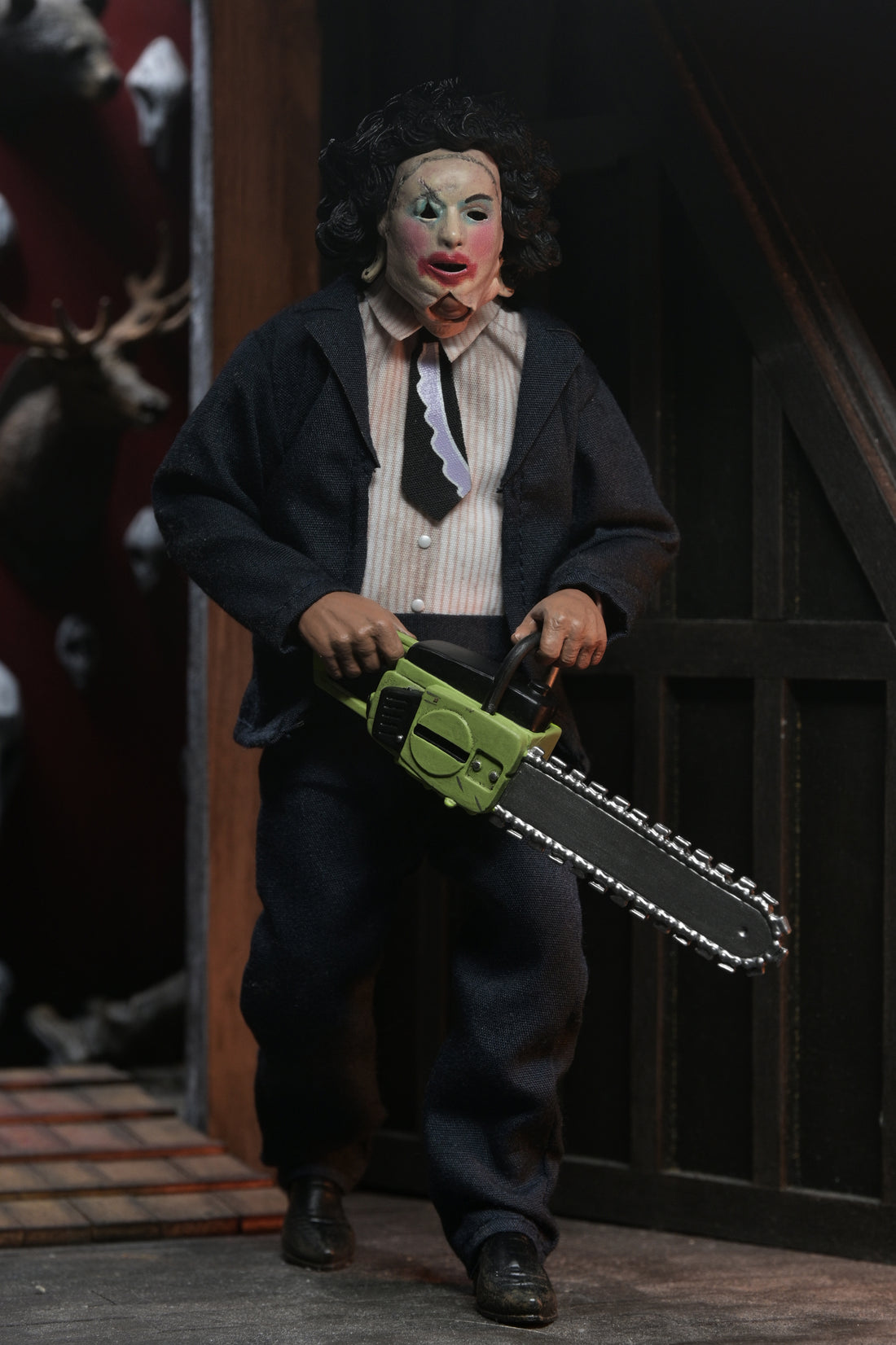 Texas Chainsaw Massacre - Leatherface with Pretty Woman Mask 8&quot; Clothed Action Figure in Window Box Packaging - NECA