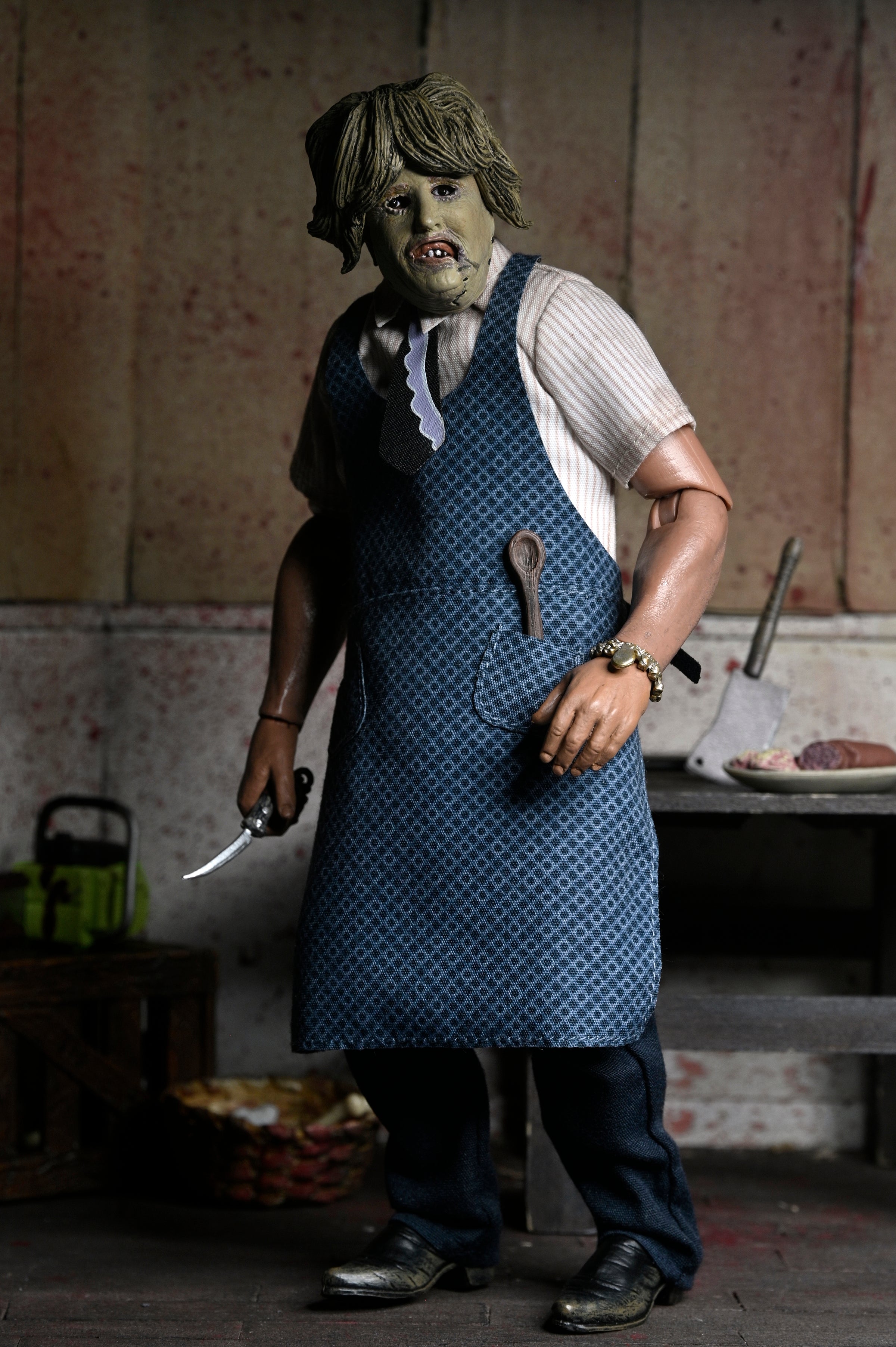 Texas Chainsaw Massacre - Leatherface with Old Lady Mask 8&quot; Clothed Action Figure in Window Box Packaging - NECA