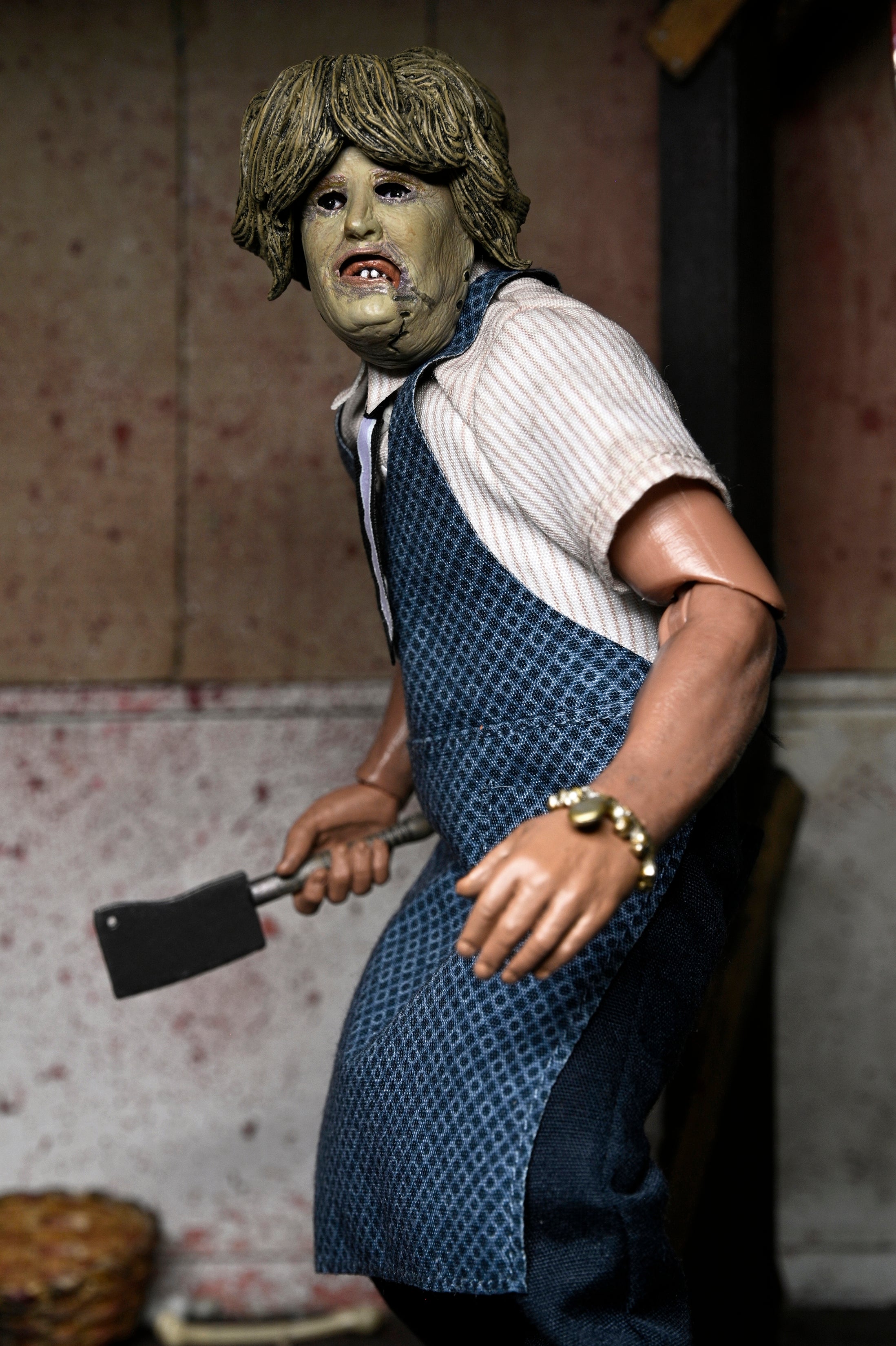Texas Chainsaw Massacre - Leatherface with Old Lady Mask 8&quot; Clothed Action Figure in Window Box Packaging - NECA