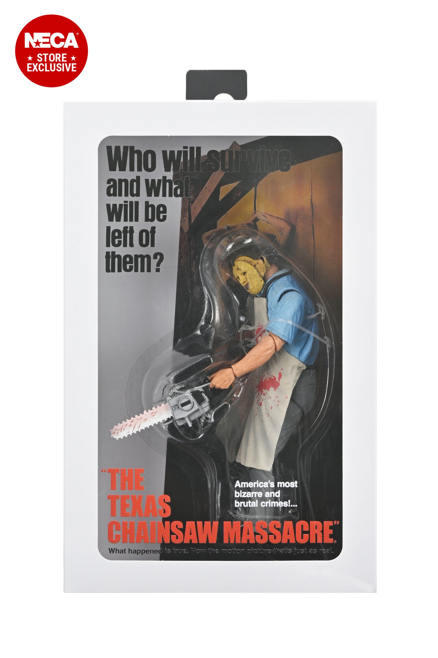 Texas Chainsaw Massacre - 50th Anniversary Ultimate Poster Leatherface 7&quot; Scale Action Figure - NECA