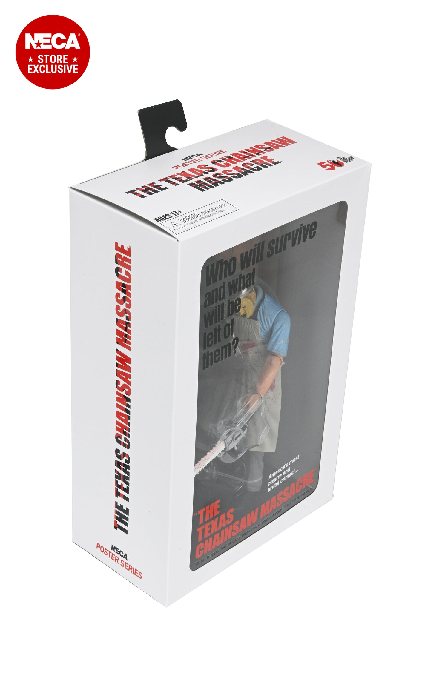 Texas Chainsaw Massacre - 50th Anniversary Ultimate Poster Leatherface 7&quot; Scale Action Figure - NECA