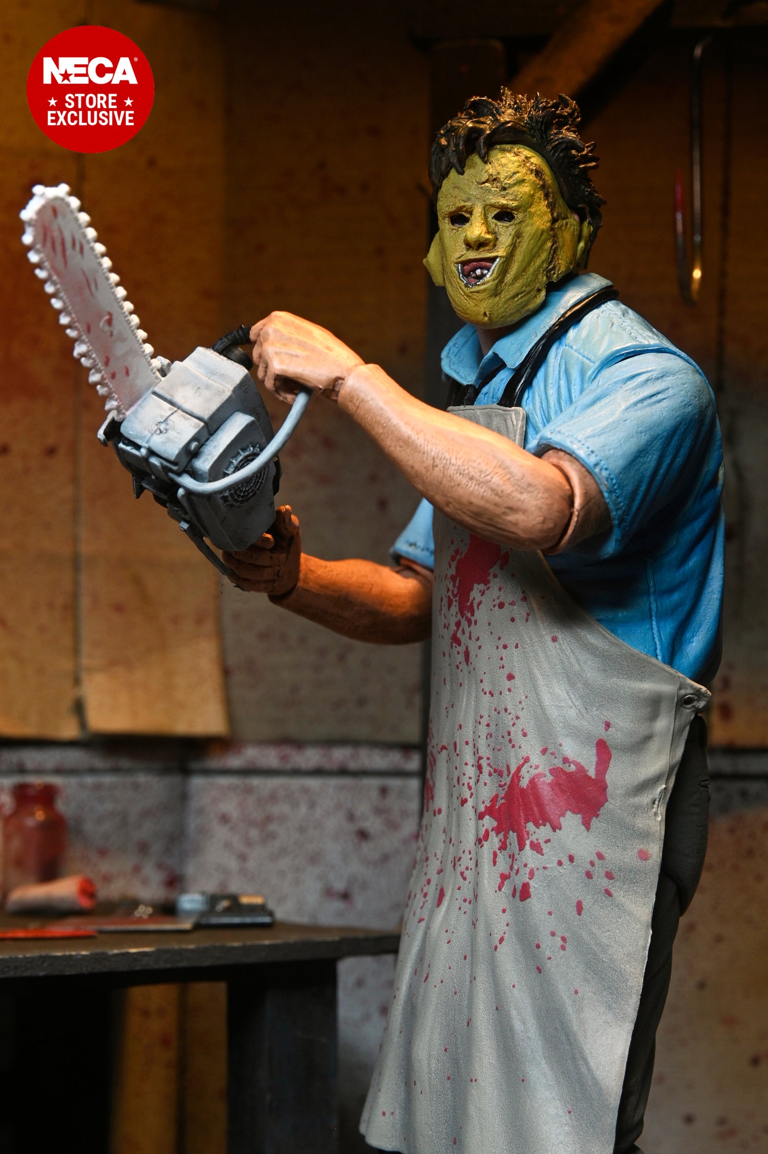 Texas Chainsaw Massacre - 50th Anniversary Ultimate Poster Leatherface 7&quot; Scale Action Figure - NECA